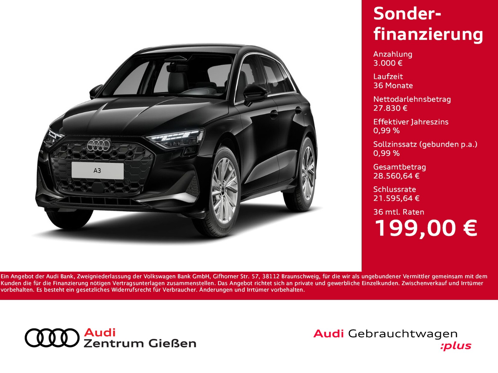 A3 Sportback TDI advanced Navi LED Assistenzpaket