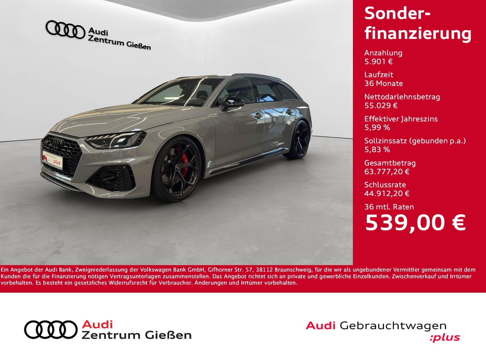 RS4 Avant TFSI quattro competition plus Pano HuD B&O 360°Kamera