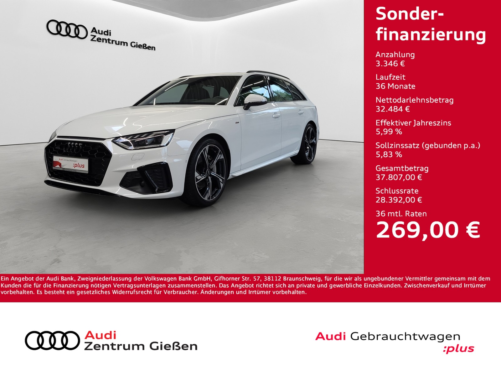 A4 Avant 40 TFSI quattro S line Black B&O Matrix-LED Navi