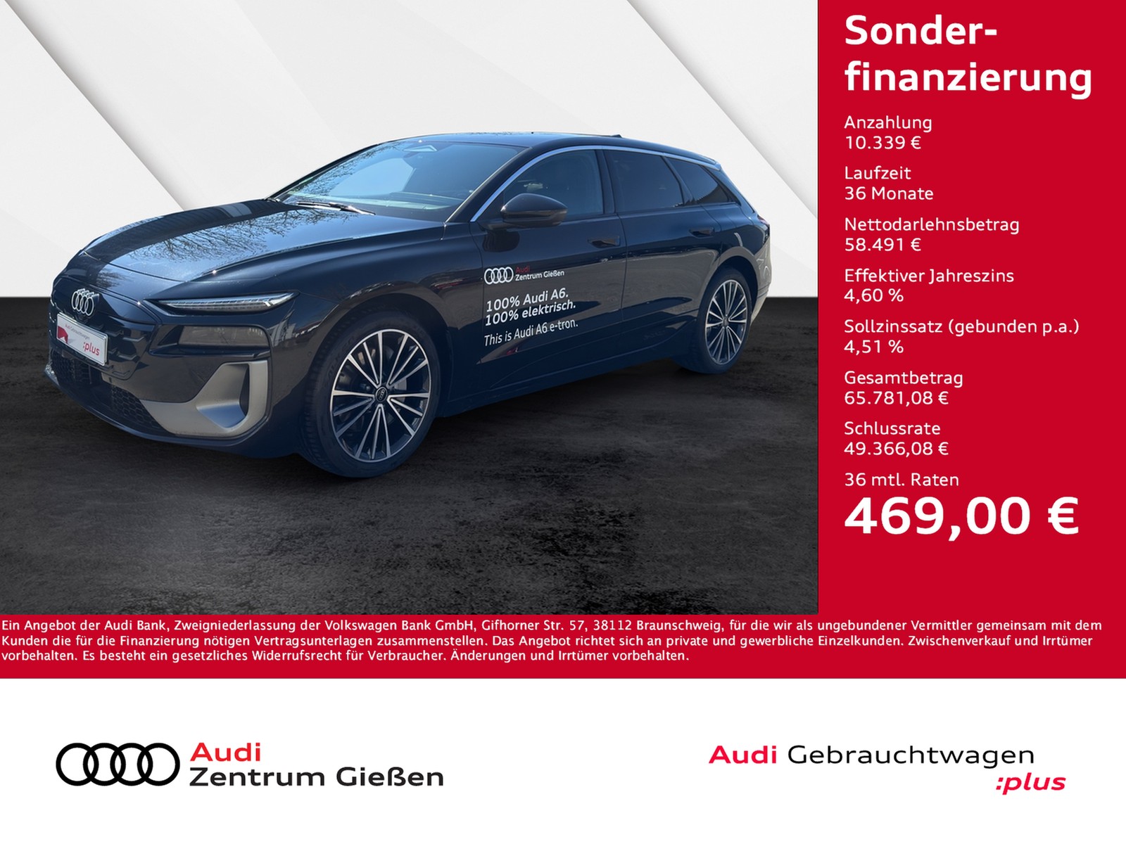 A6 e-tron Avant performance 270 kW S line Assistenzpake...