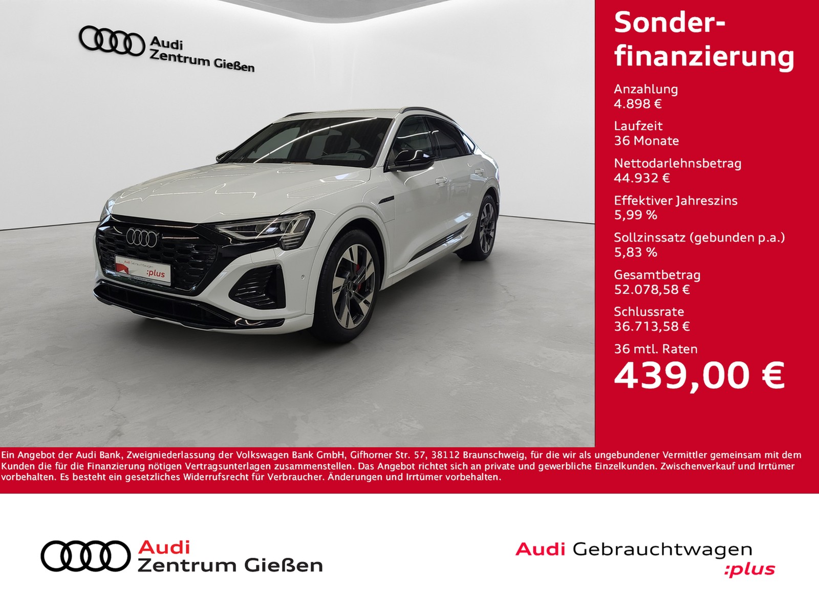 Q8 e-tron Sportback 55 quattro S line Black HuD Matrix-LED Navi