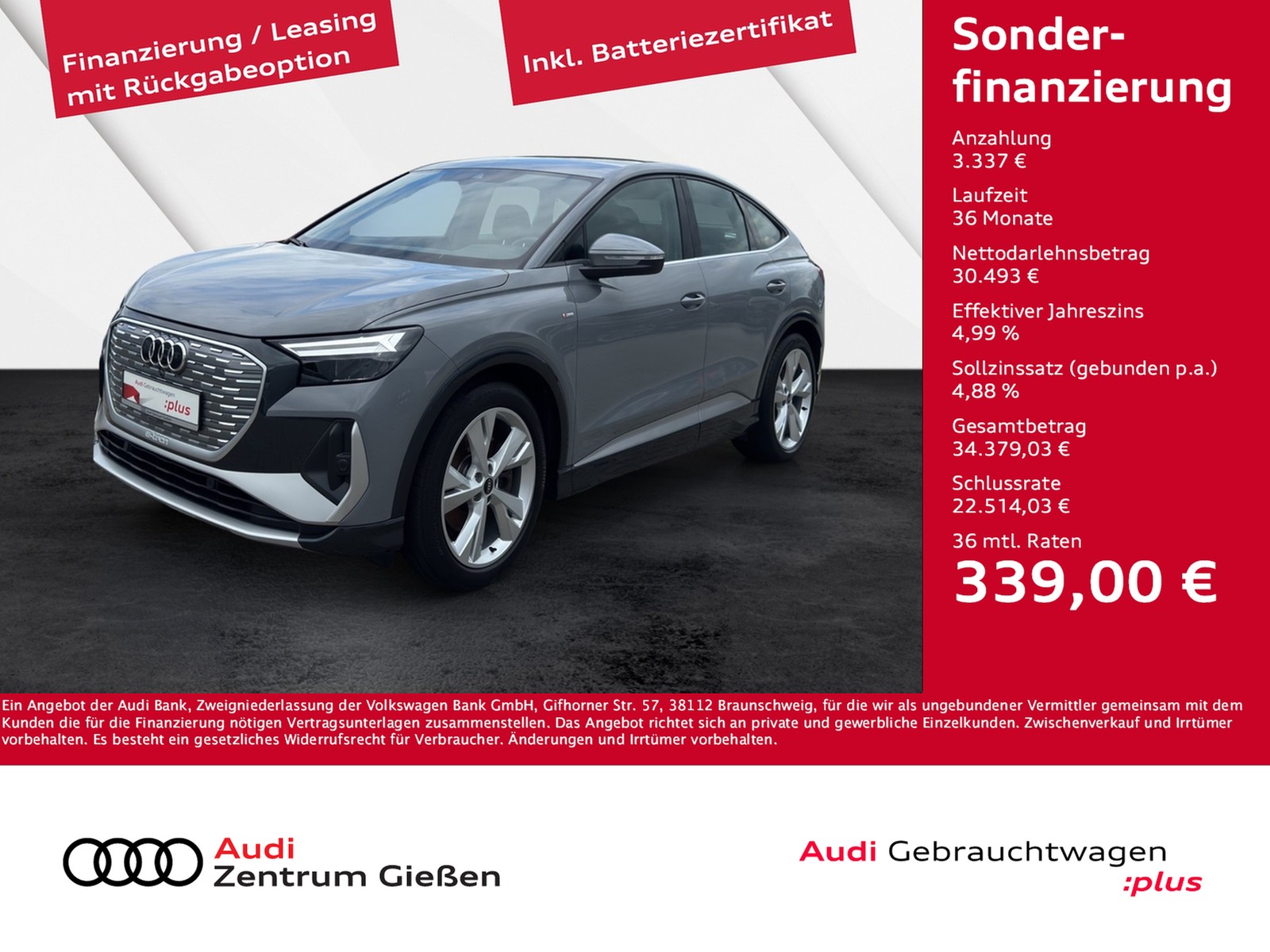 Q4 e-tron Sportback 40 S line AHK Navi Assistenzpaket