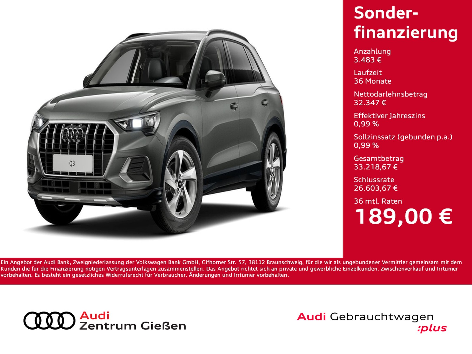 Q3 35 TFSI S-tronic advanced AHK LED ACC Navi