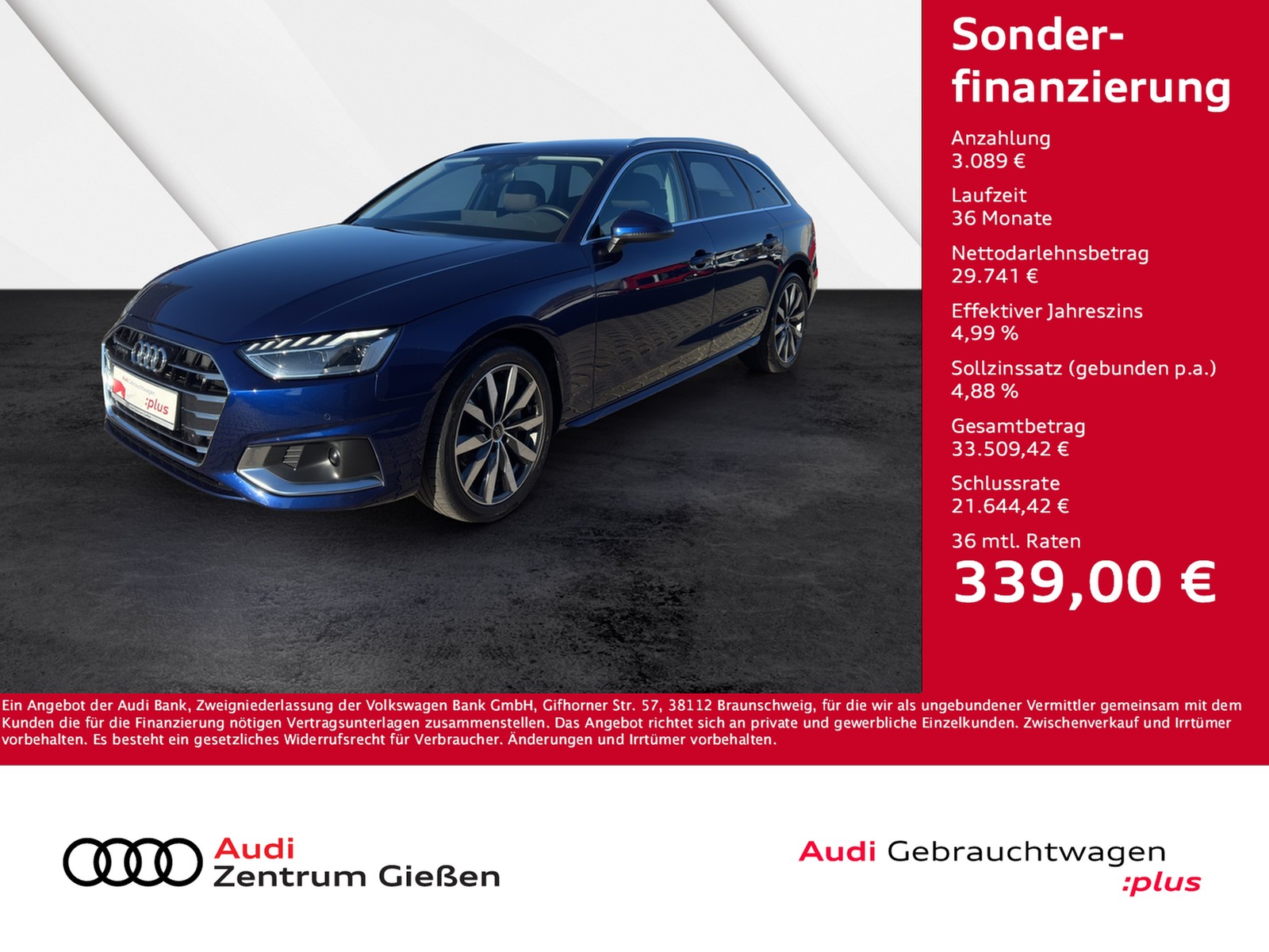 A4 Avant 40 TDI quattro advanced Navi Kamera LED