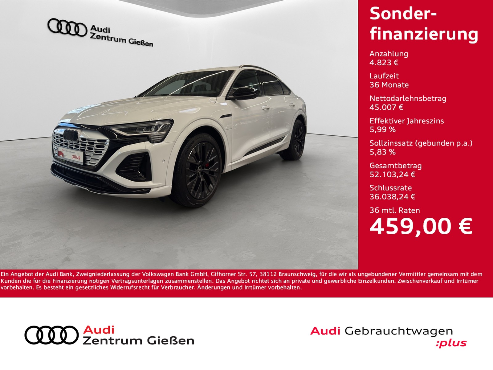 Q8 e-tron Sportback 55 quattro S line Black B&O Matrix Pano AHK