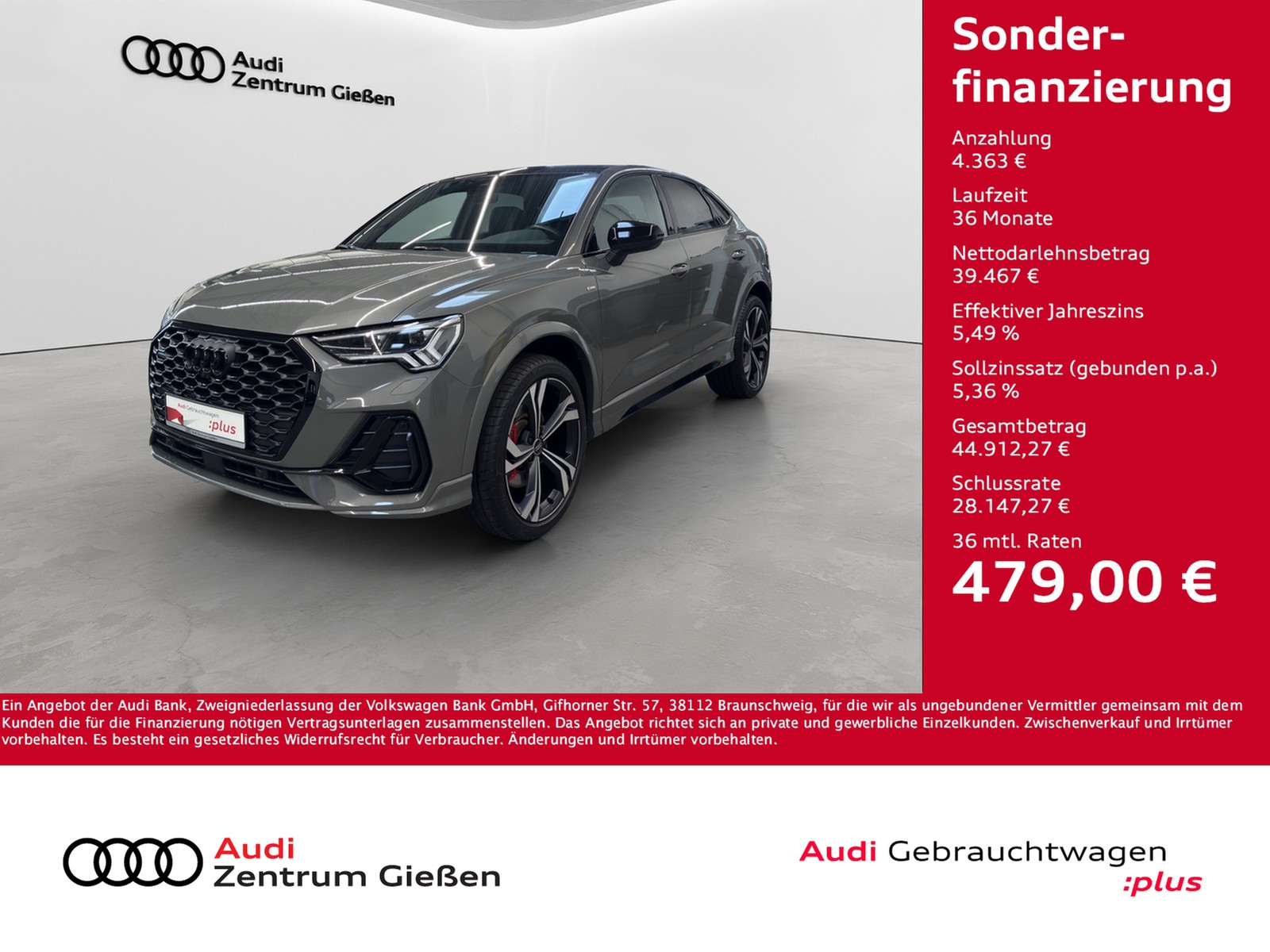 Q3 Sportback 45 TFSI quattro S line Black Pano Matrix Standheizung