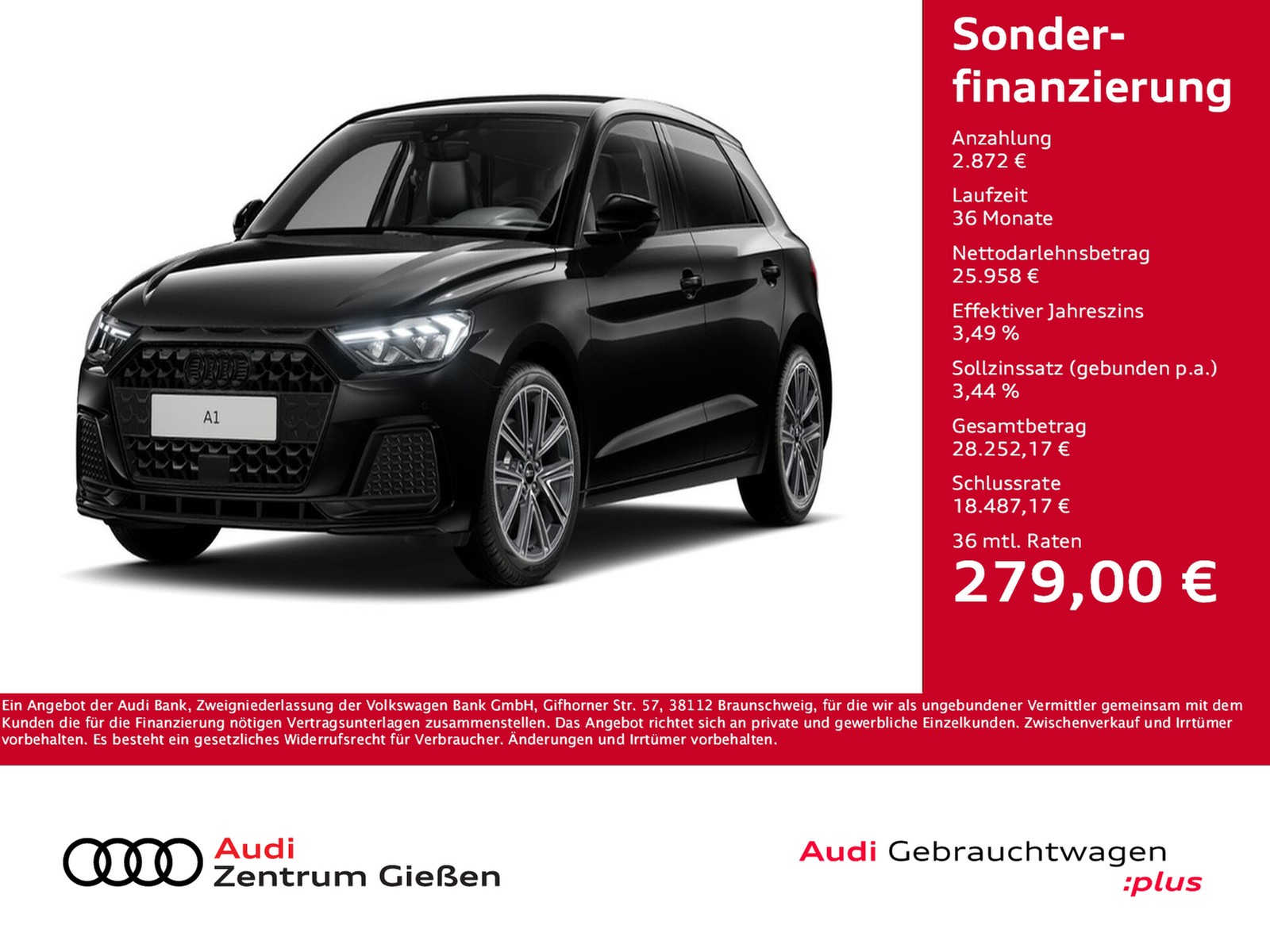 A1 Sportback 30 TFSI S-tronic advanced black Navi LED Assistenzpaket