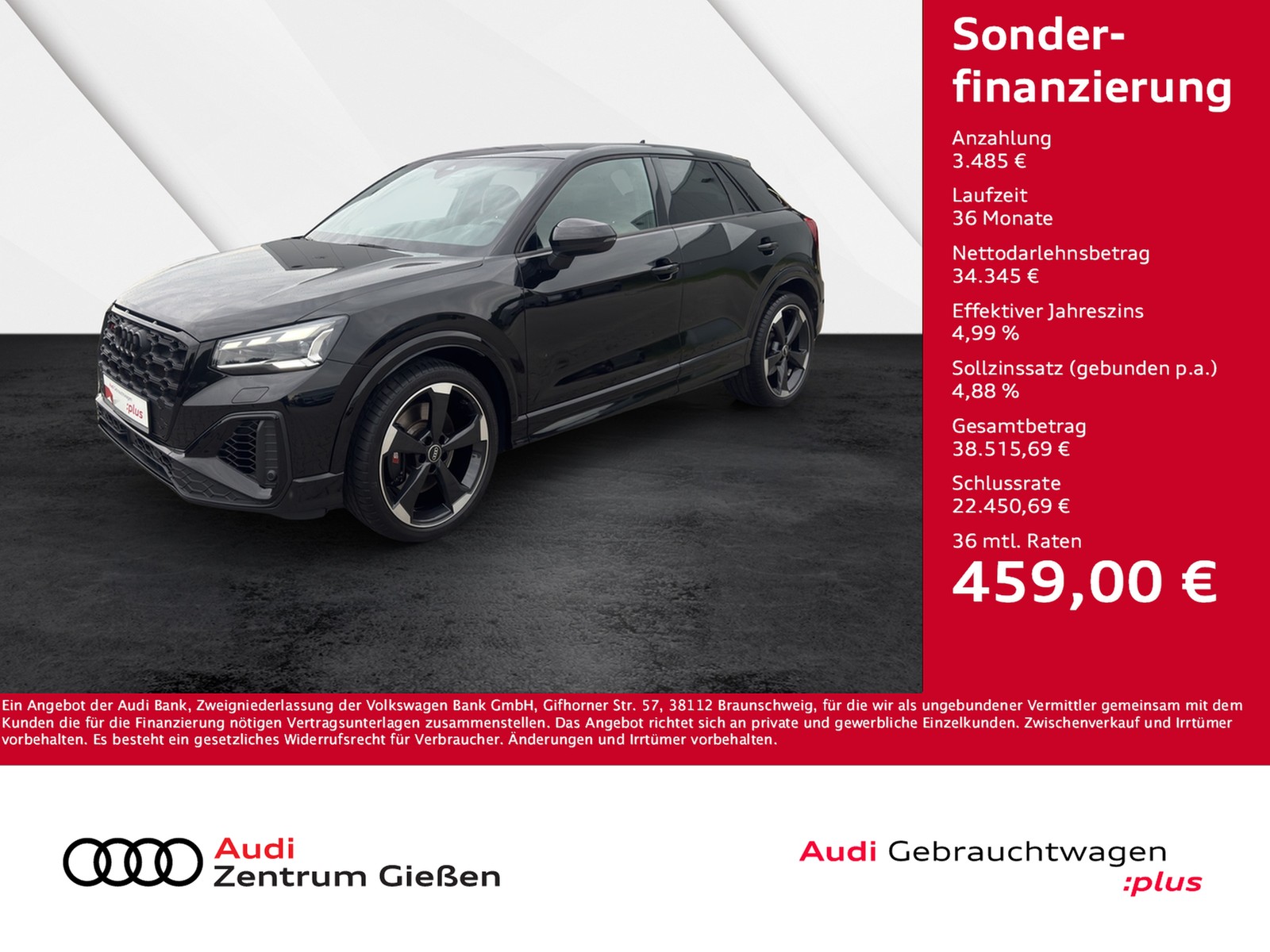 SQ2 2.0 TFSI quattro Black AHK Matrix-LED Assistenzpake...