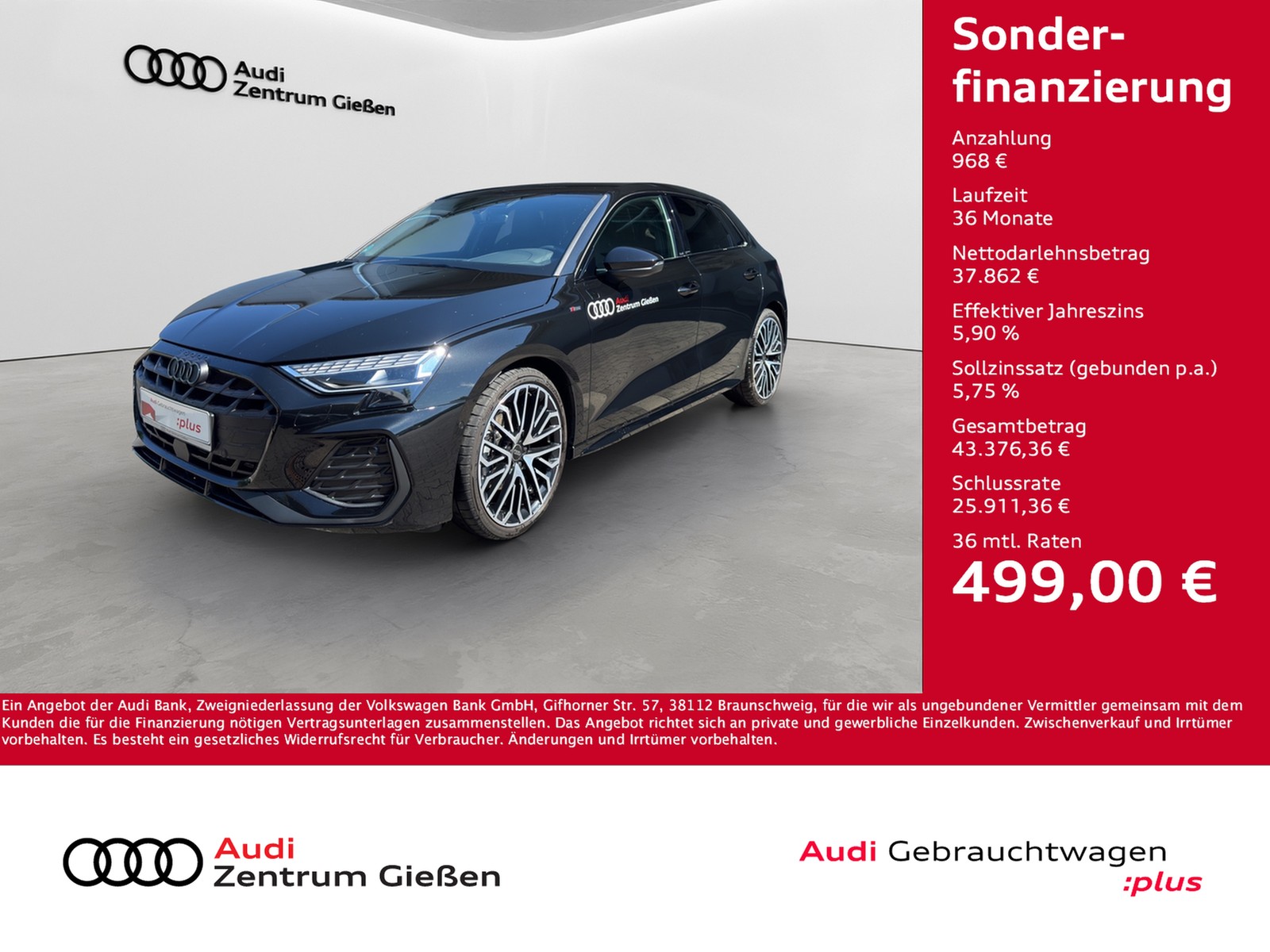 A3 Sportback TFSI S line Black Matrix-LED Navi