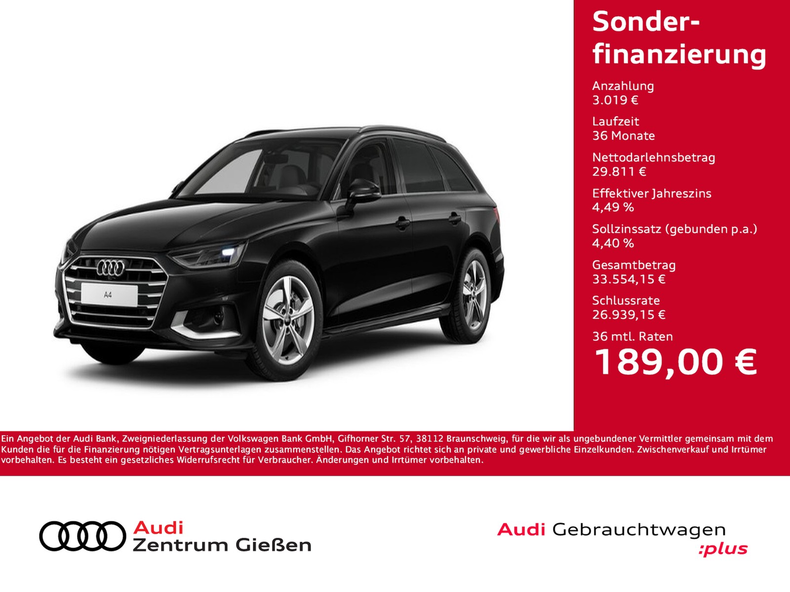 A4 Avant 40 TFSI S-tronic advanced LED Navi 360°Kamera