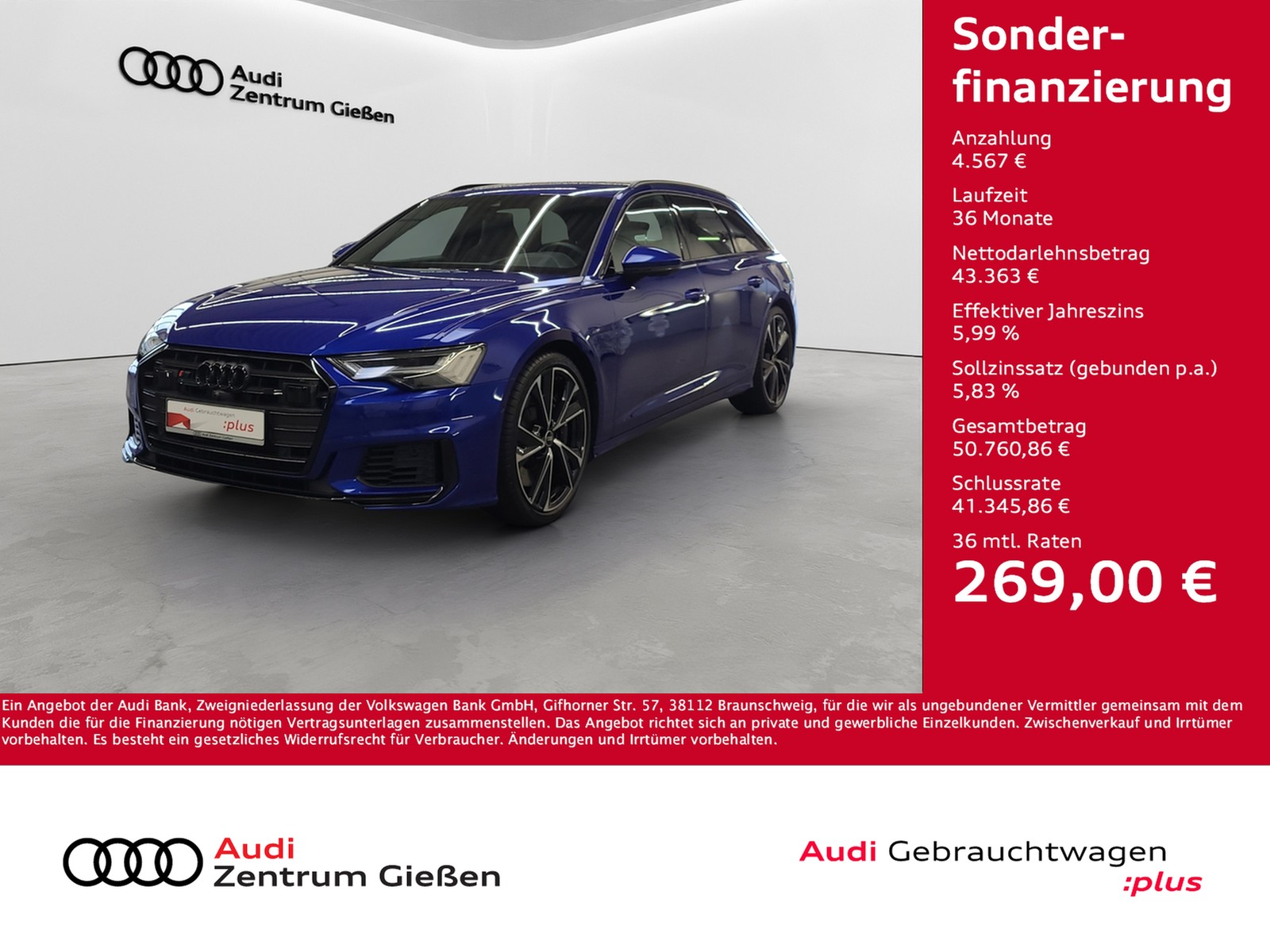 S6 Avant TDI quattro Black HuD B&O 360°Kamera