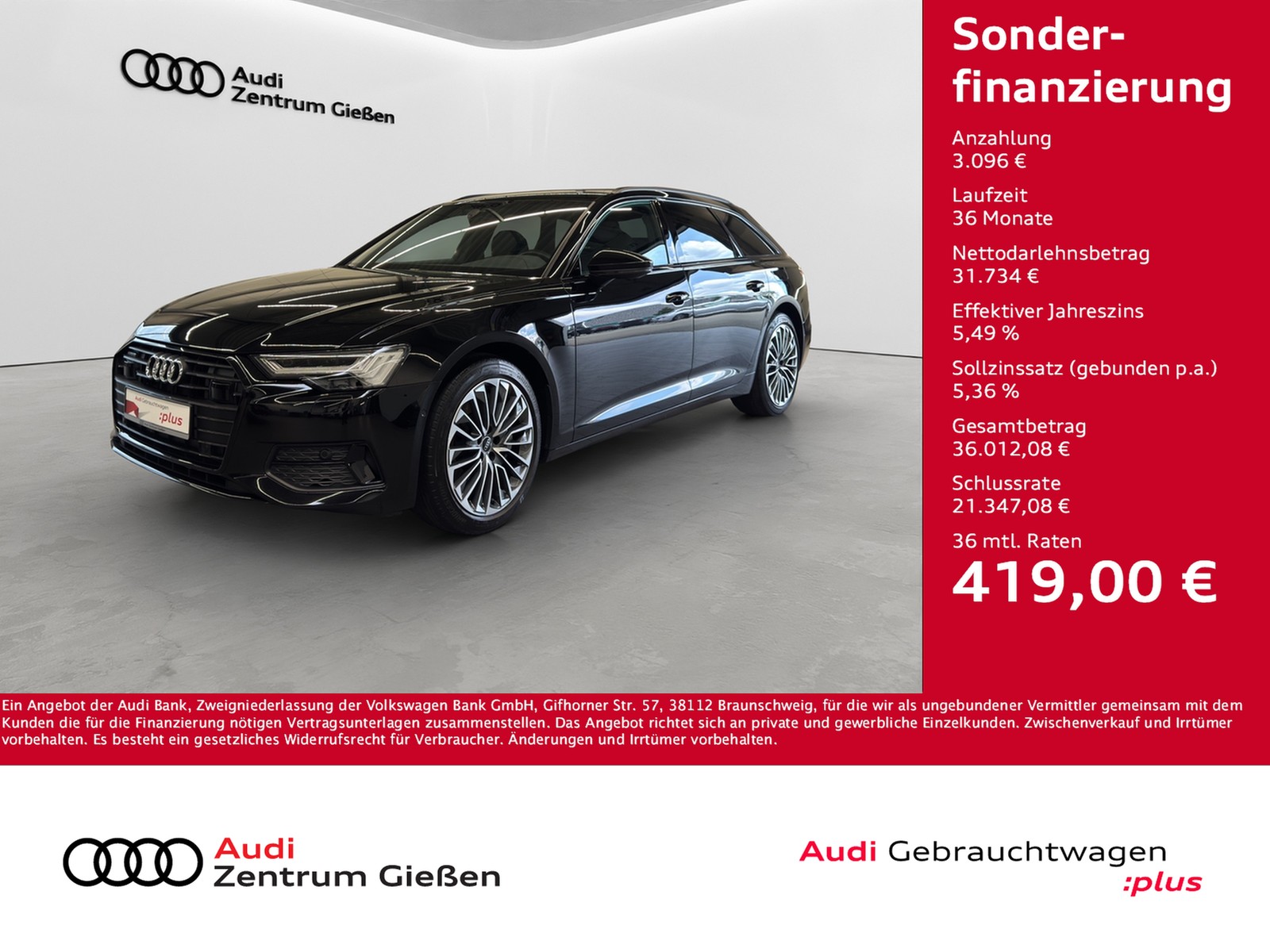 A6 Avant 50 TFSI e quattro sport Black B&O Matrix-LED N...