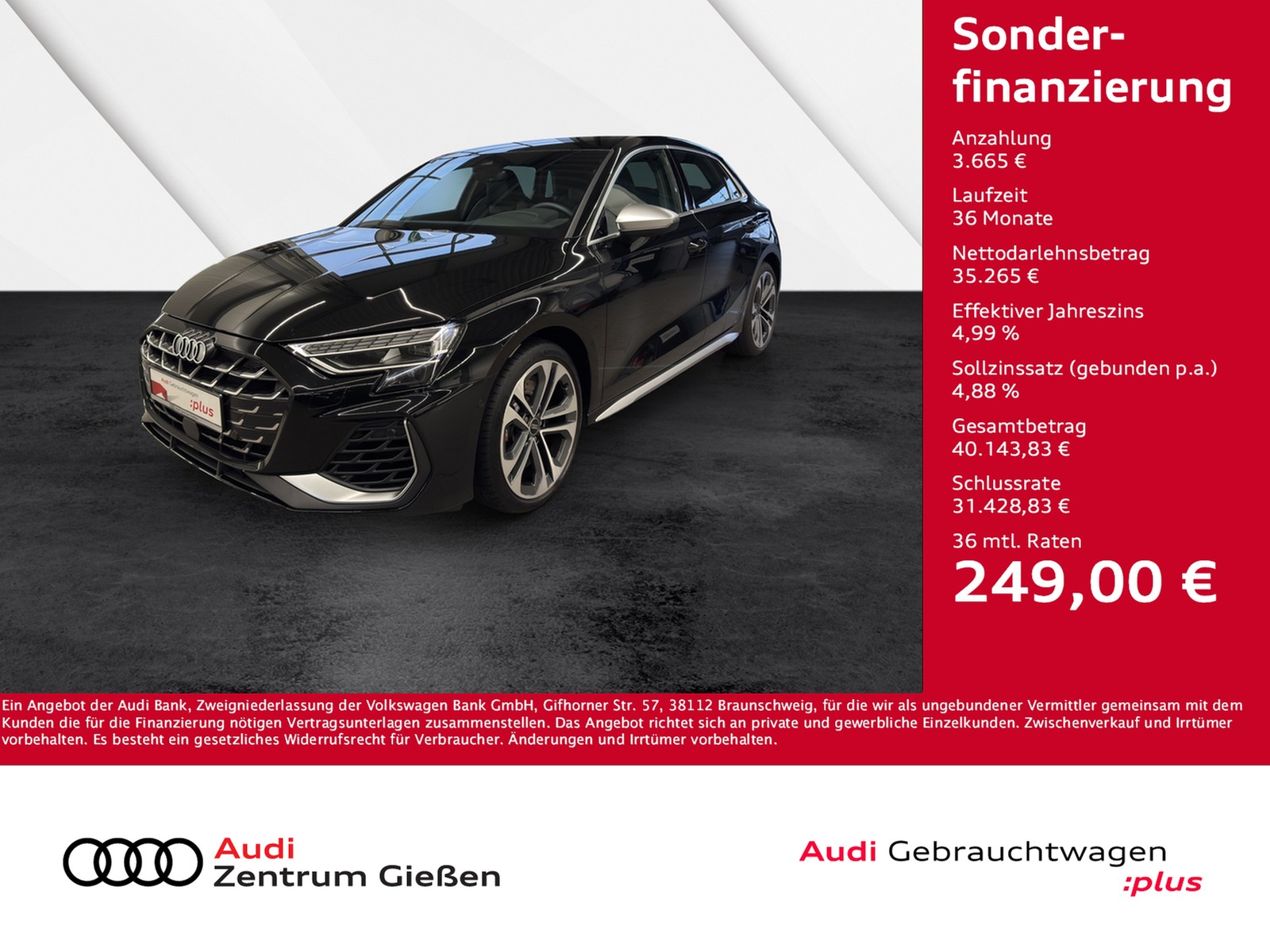S3 Sportback TFSI quattro Navi LED Leder