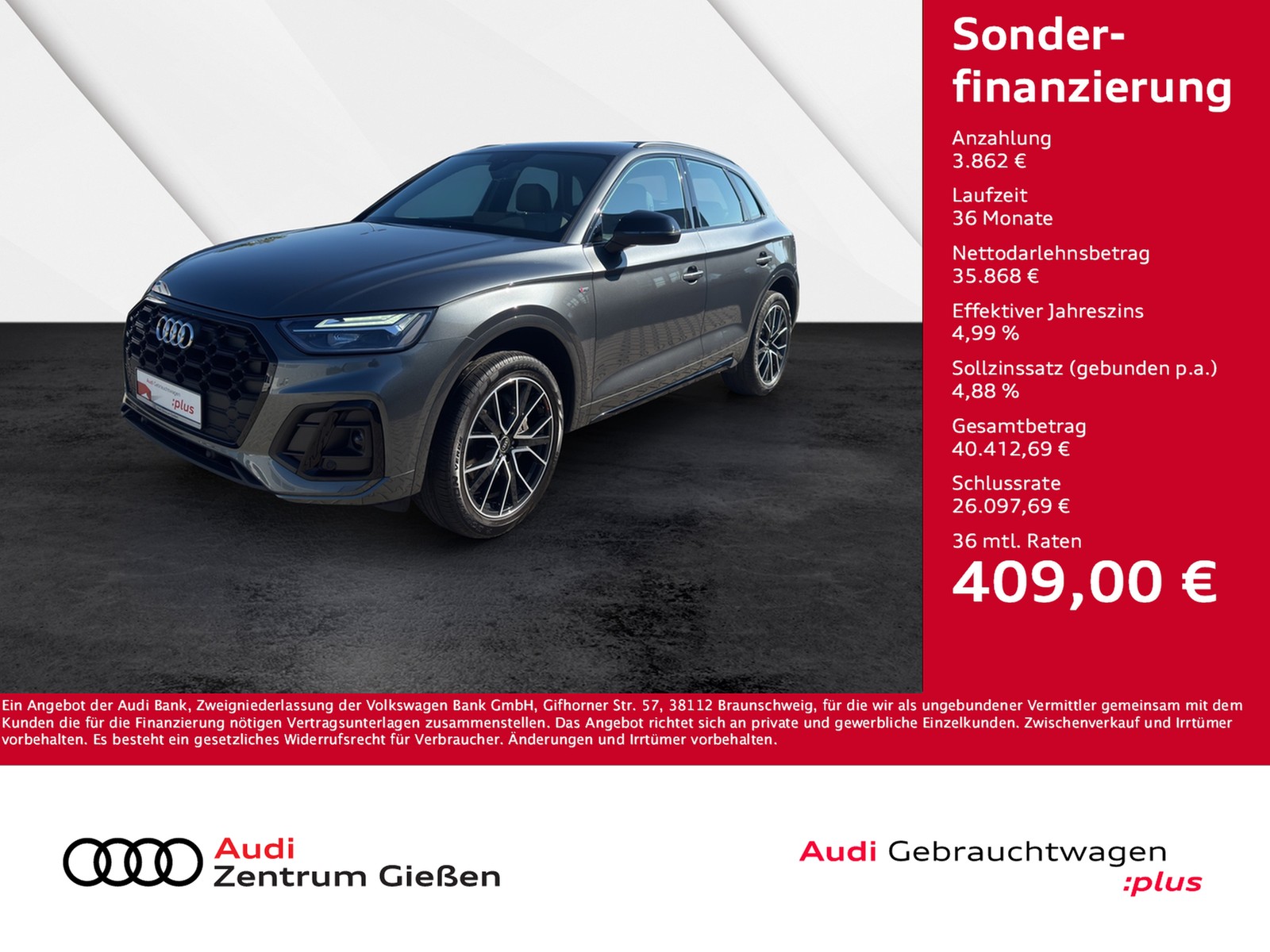 Q5 40 TDI quattro S line Black AHK Kamera Navi Plus