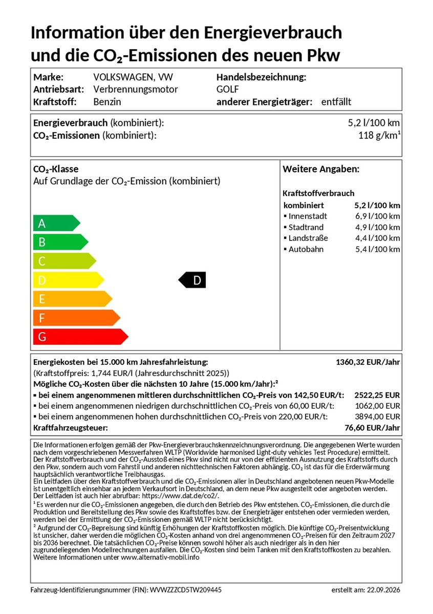 Golf 8 eTSI DSG Energy LED-Plus ACC Navi AHK Kamera