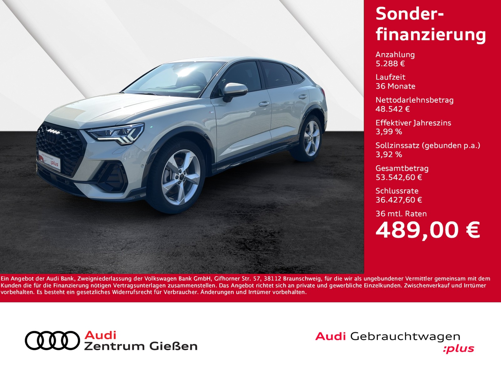 Q3 Sportback 40 TDI quattro S line Black MATRIX SONOS A...