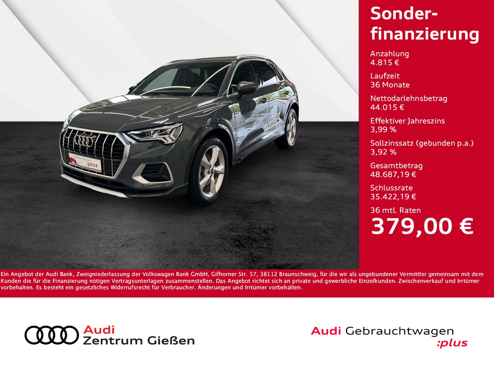 Q3 40 TFSI quattro advanced S line MATRIX PANO AHK Stan...