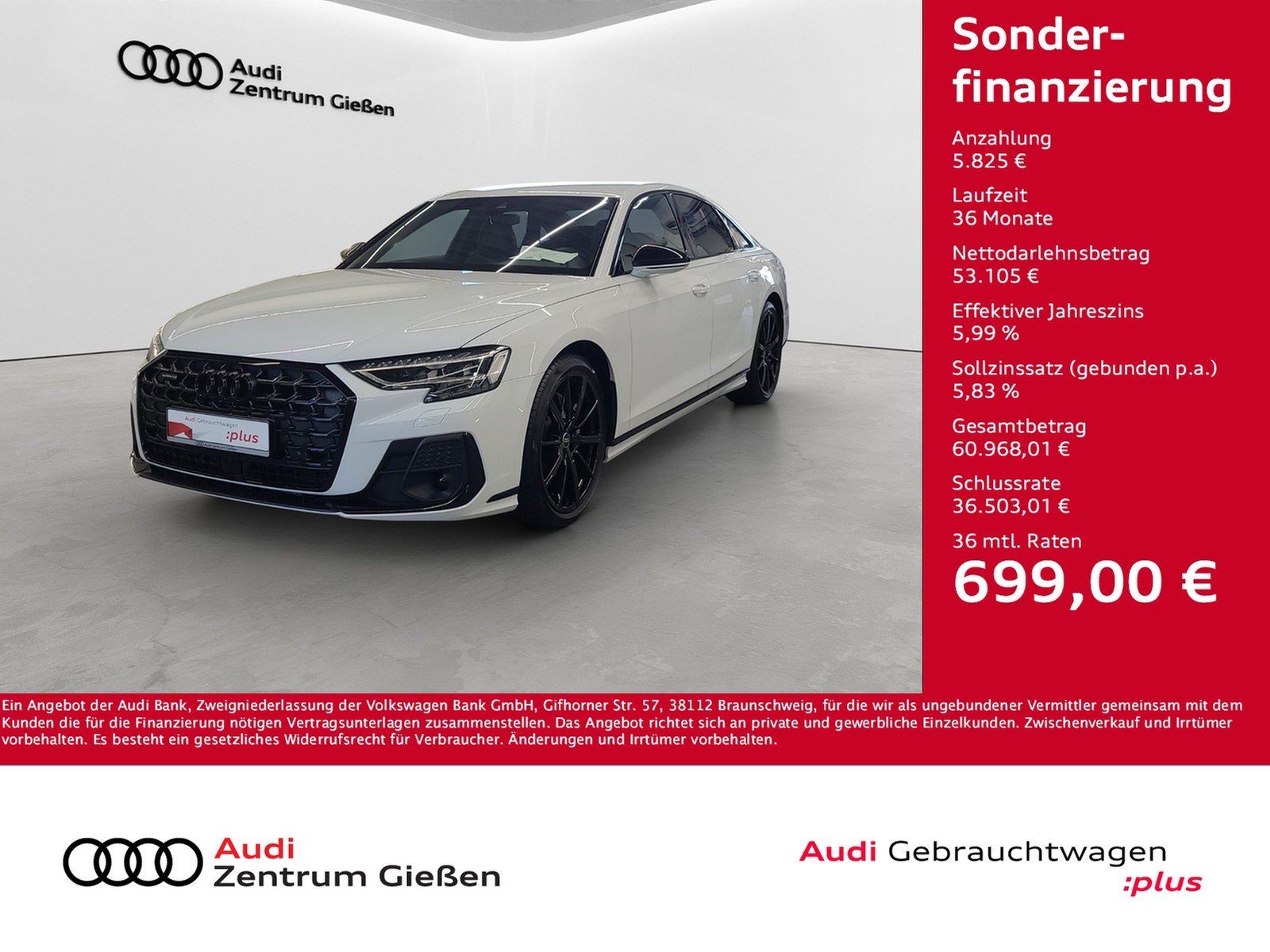 A8 50 TDI quattro S line Black Massage
