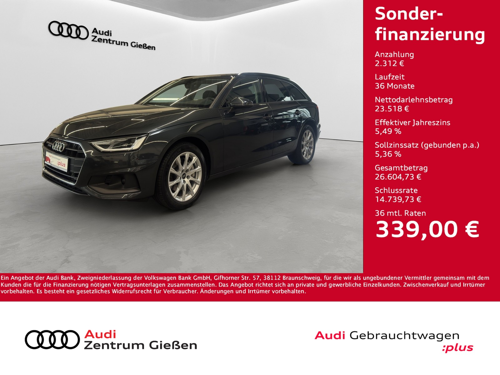 A4 Avant 40 TFSI quattro basis LED Navi Kamera