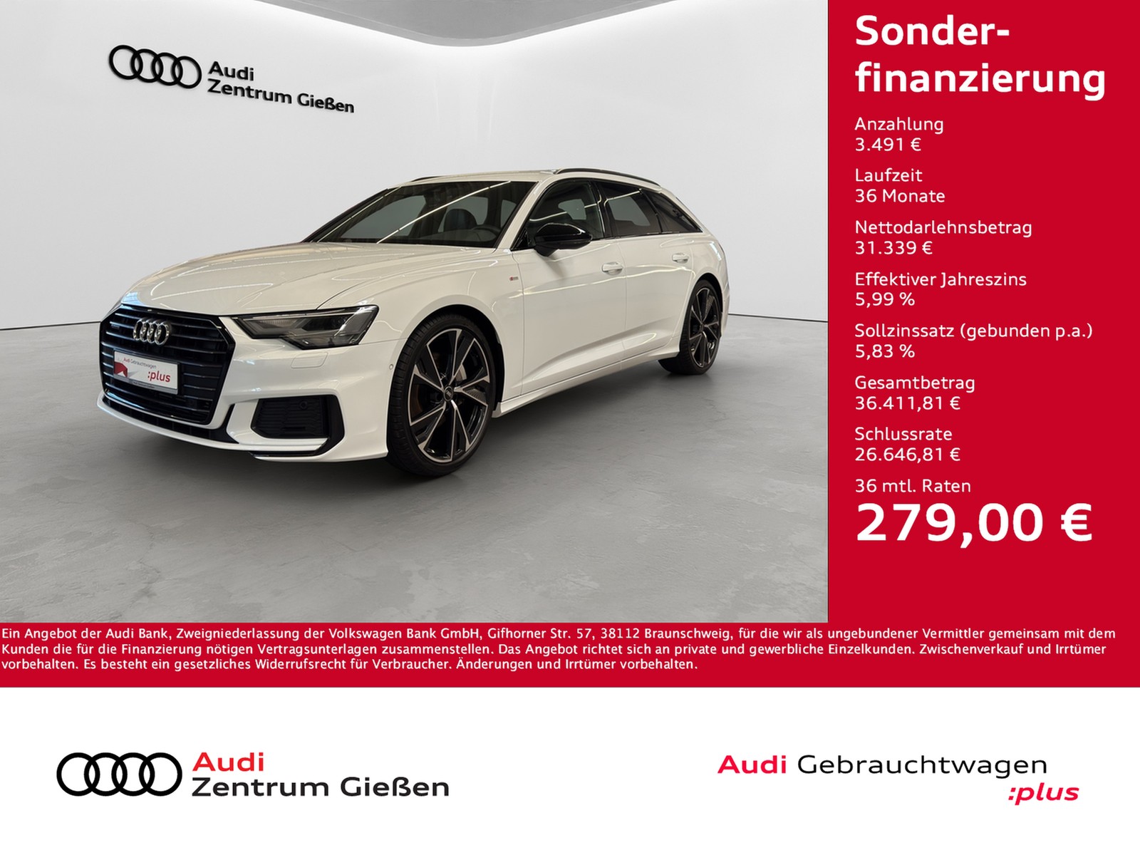 A6 Avant 45 TFSI quattro S line Black AHK Kamera Navi LED