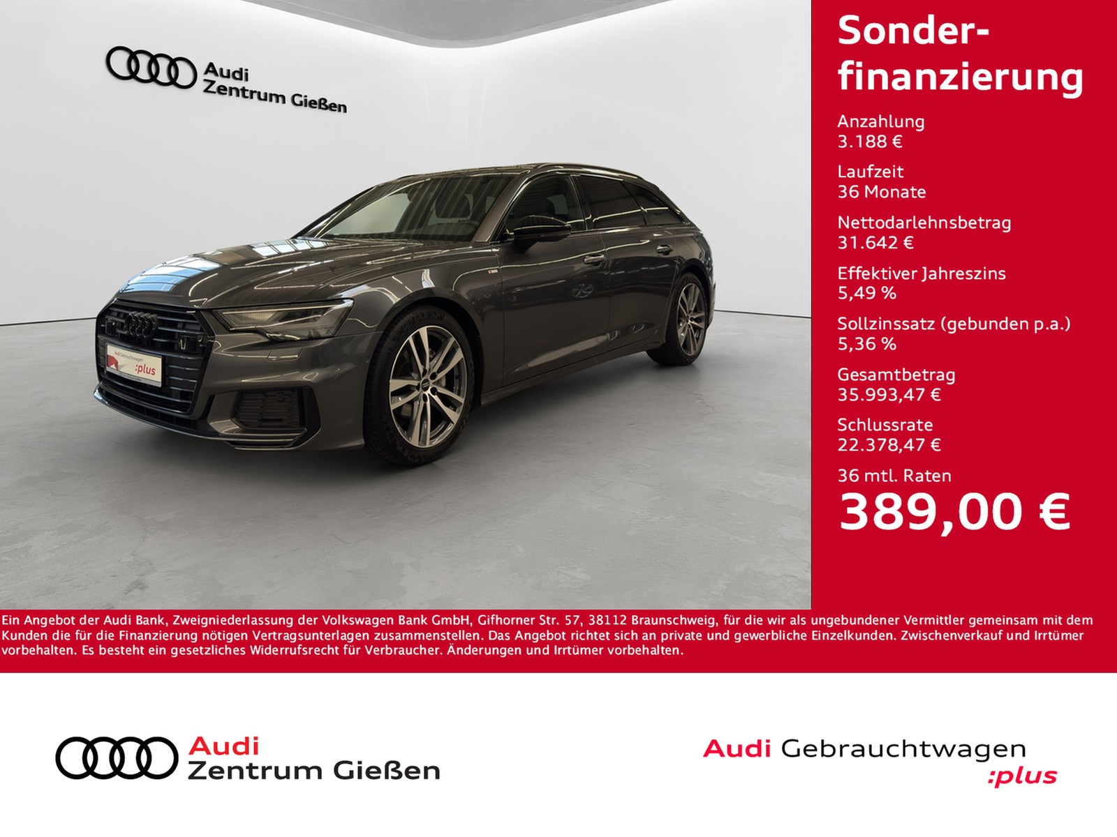 A6 Avant 40 TDI S line Black AHK Kamera Navi