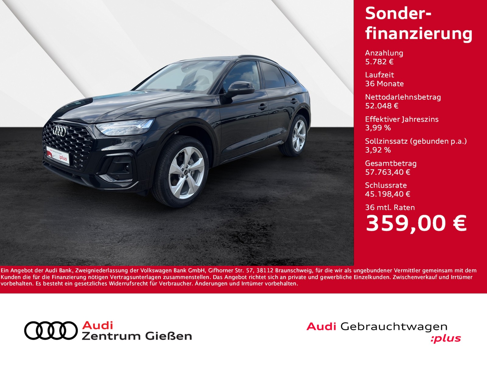 Q5 Sportback 45 TFSI quattro S line Black AHK MATRIX-LE...