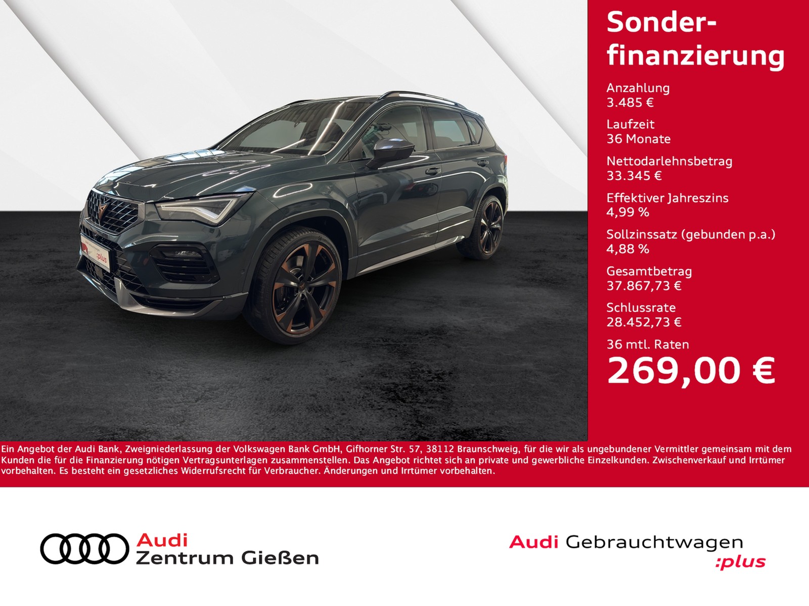 Ateca 2.0 TSI DSG 4Drive VZ Akrapovic AHK BEATS ACC