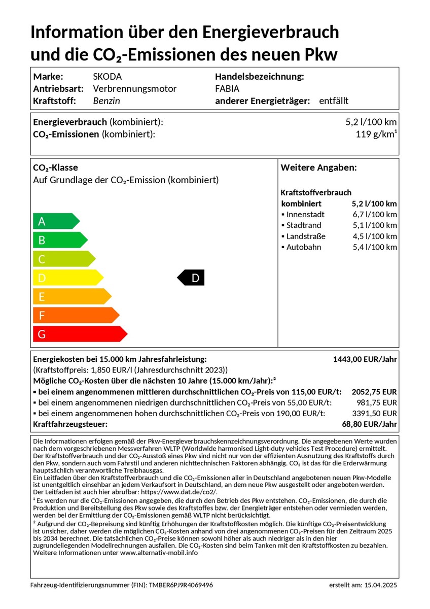 Fabia 1.0 TSI DSG Essence LED SmartLink Tempomat