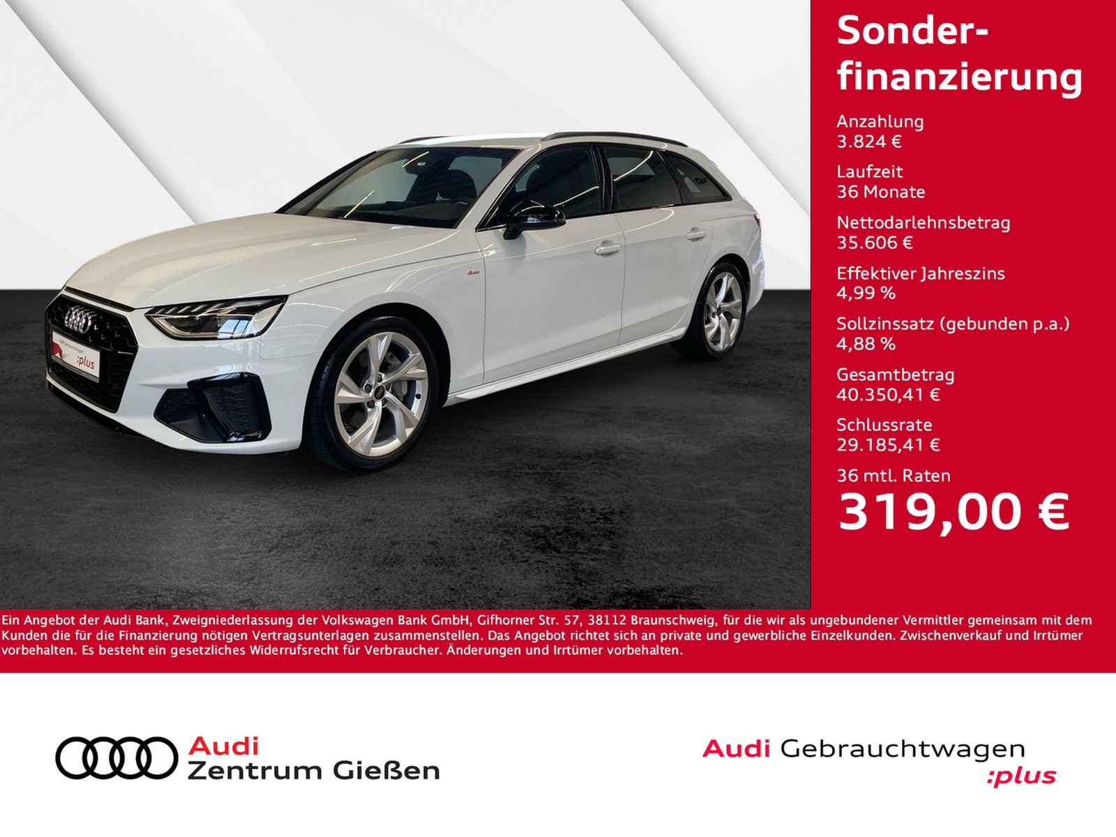 A4 Avant 40 TDI S-tronic S line Black Assistenzpaket Na...