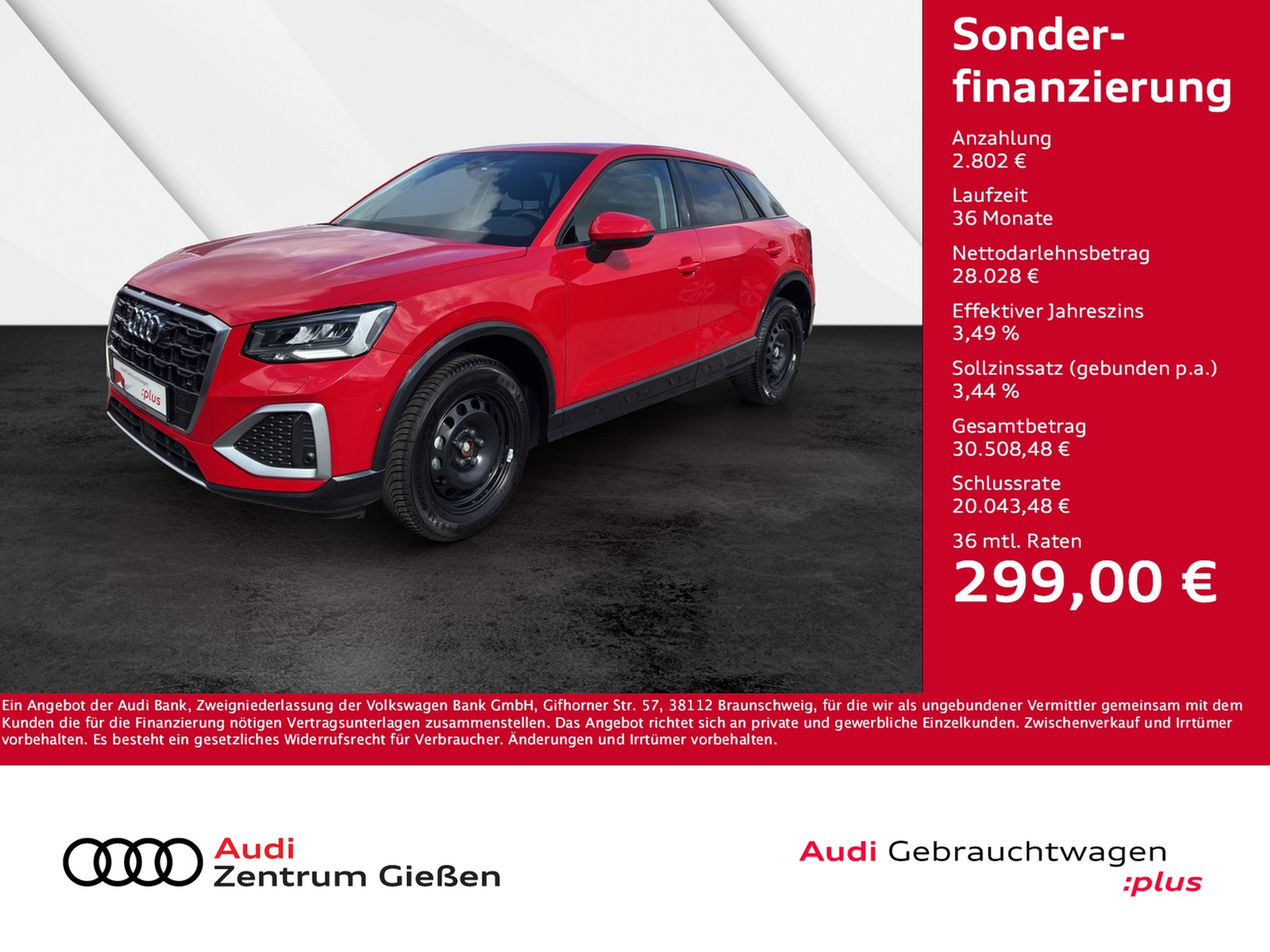 Q2 35 TFSI S-tronic advanced AHK Assistenzpaket Parken