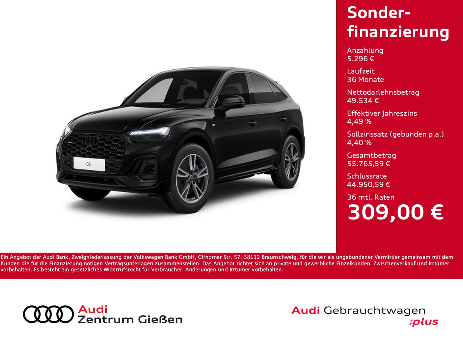 Q5 Sportback 50 TDI quattro S line Black HuD AHK 360°K...