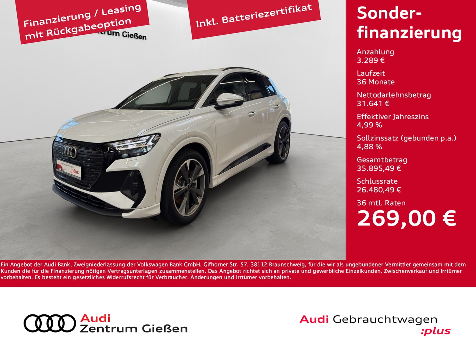 Q4 e-tron 40 S line Black Matrix-LED Assistenzpakete