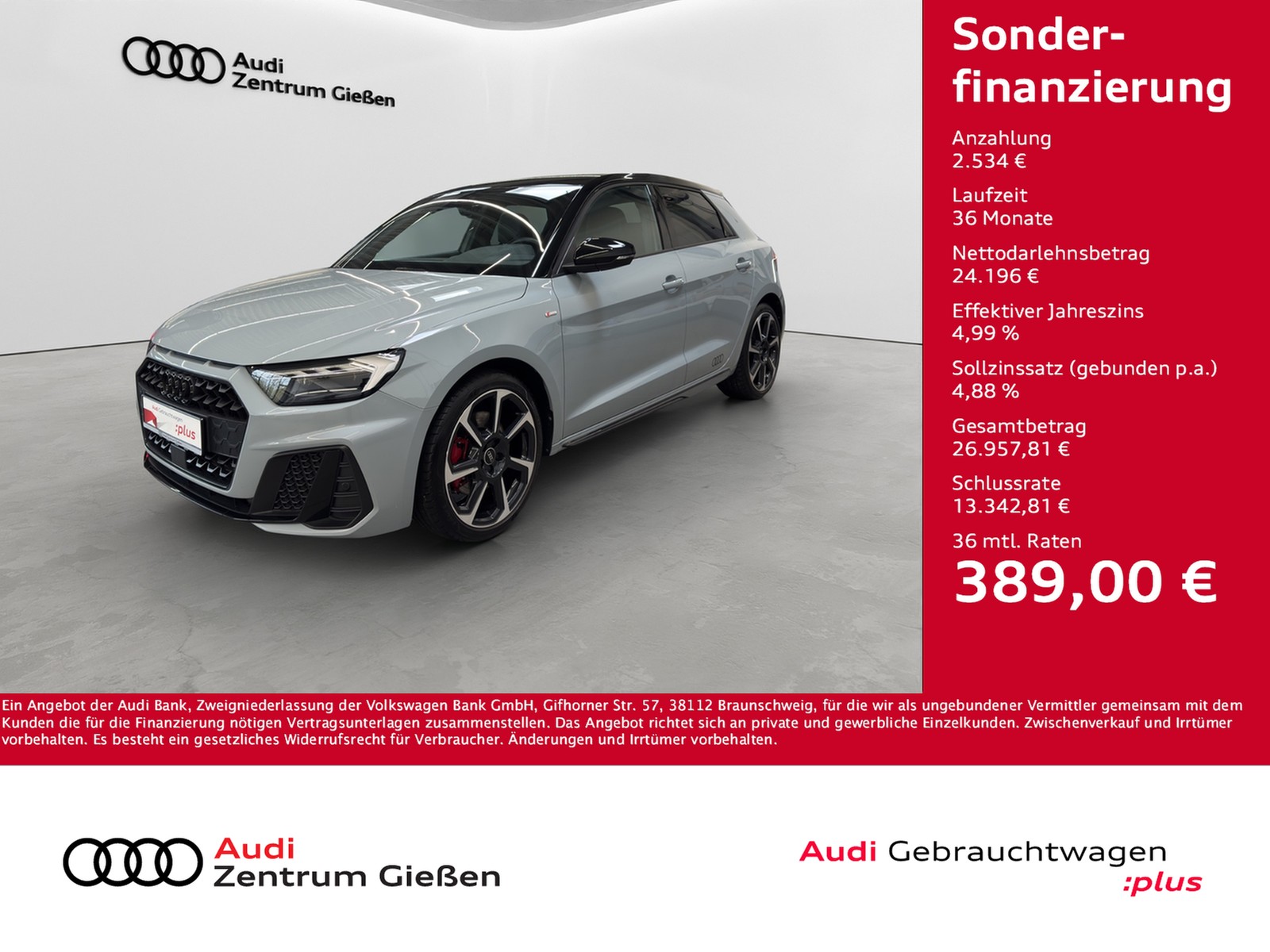 A1 Sportback 40 TFSI S line Black Navi LED