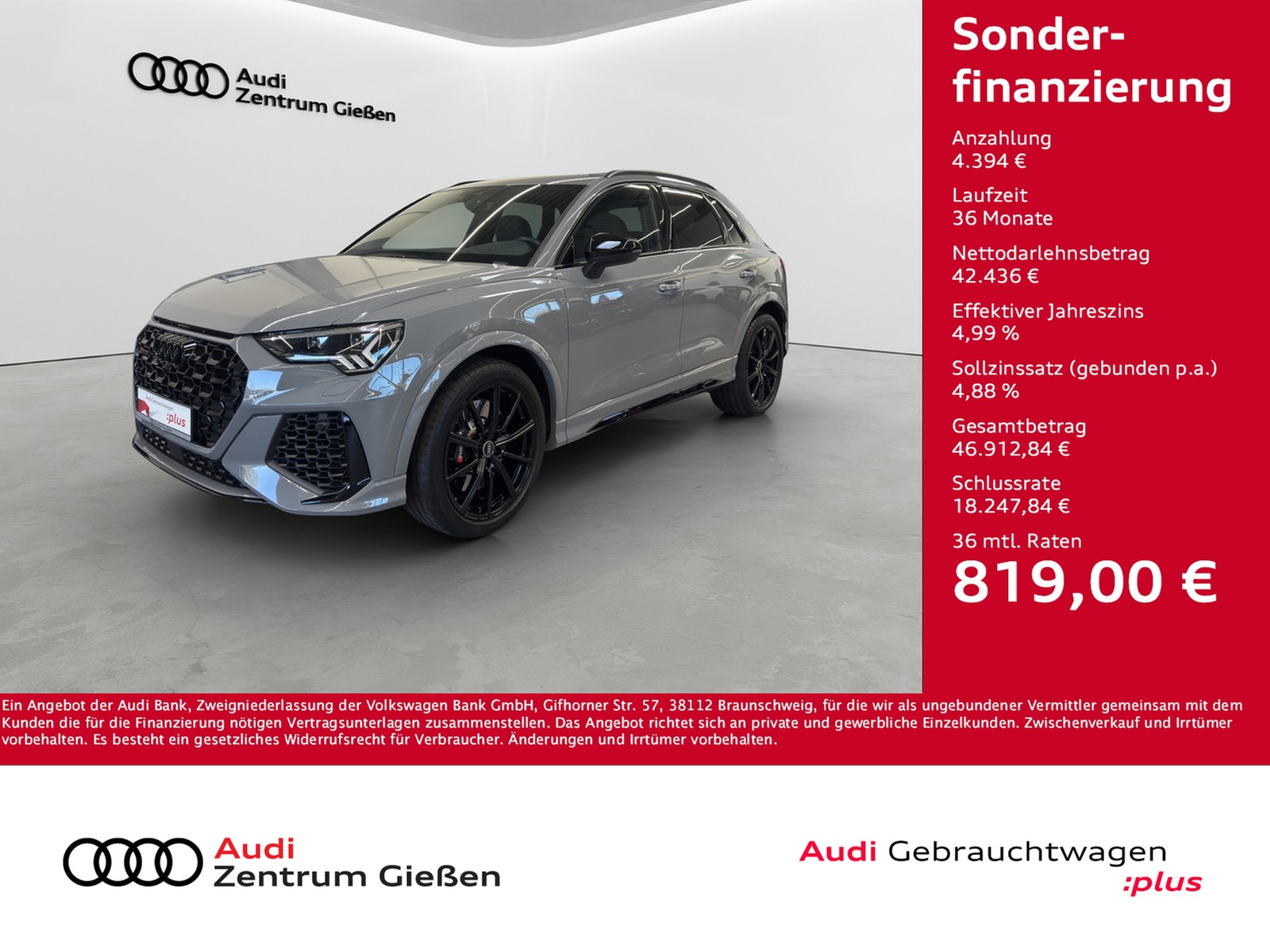 RS Q3 2.5 TFSI quattro Black AHK Matrix RS-Sportabgasanlage