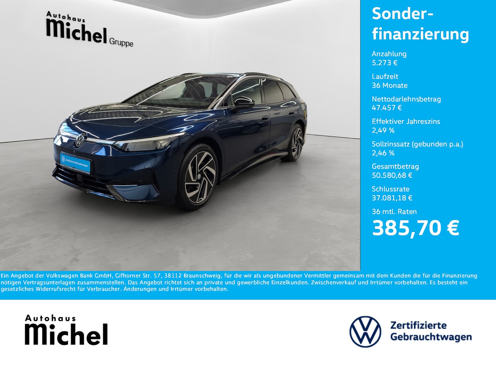 ID.7 Tourer Pro 210kW/77kWh IQ-Light Ergositz DCC AHK Navi