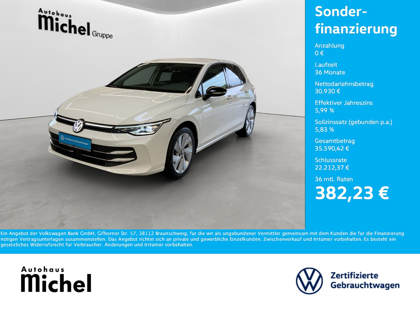 Golf 8 eTSI DSG Goal LED-Plus Navi Kamera ACC