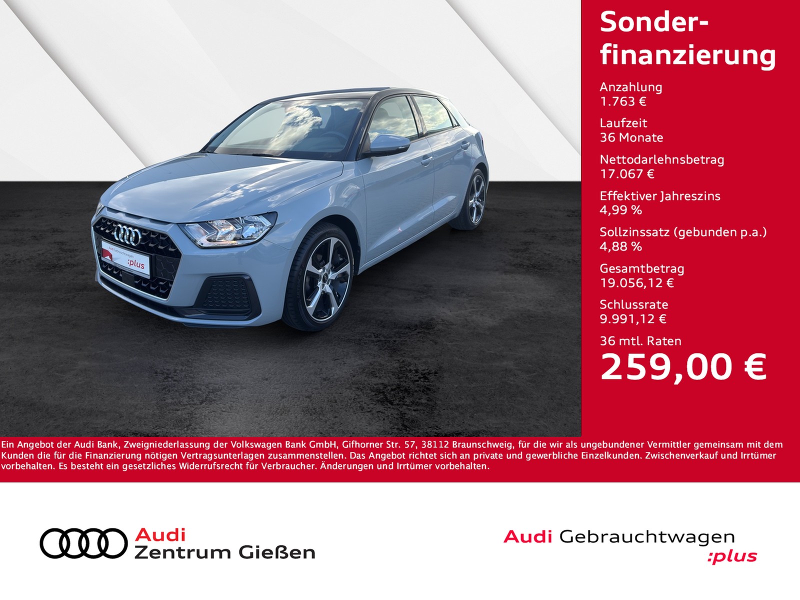 A1 Sportback 25 TFSI advanced smartphone interface Einp...