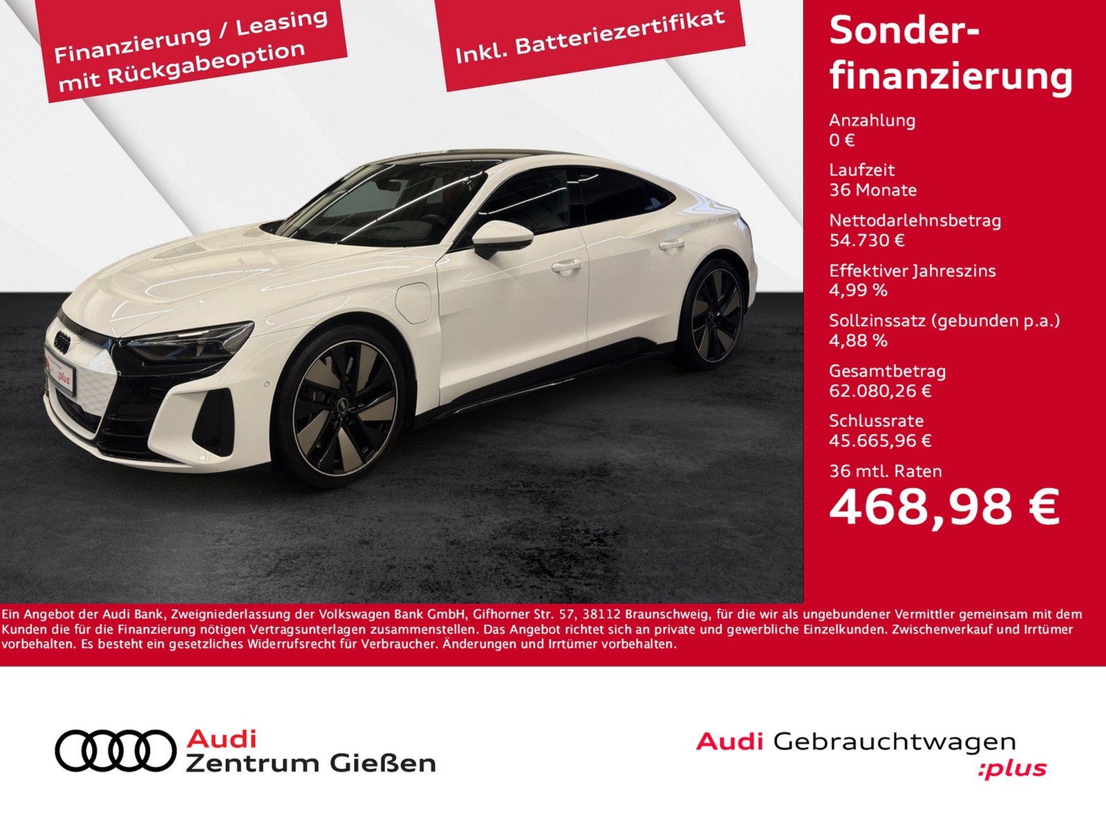 e-tron GT quattro Black HuD B&O Assistenzpaket-Plus