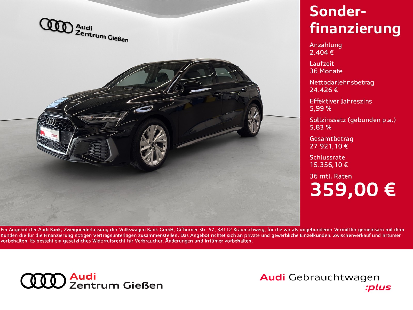 A3 Sportback 35 TFSI S line LED Navi Kamera