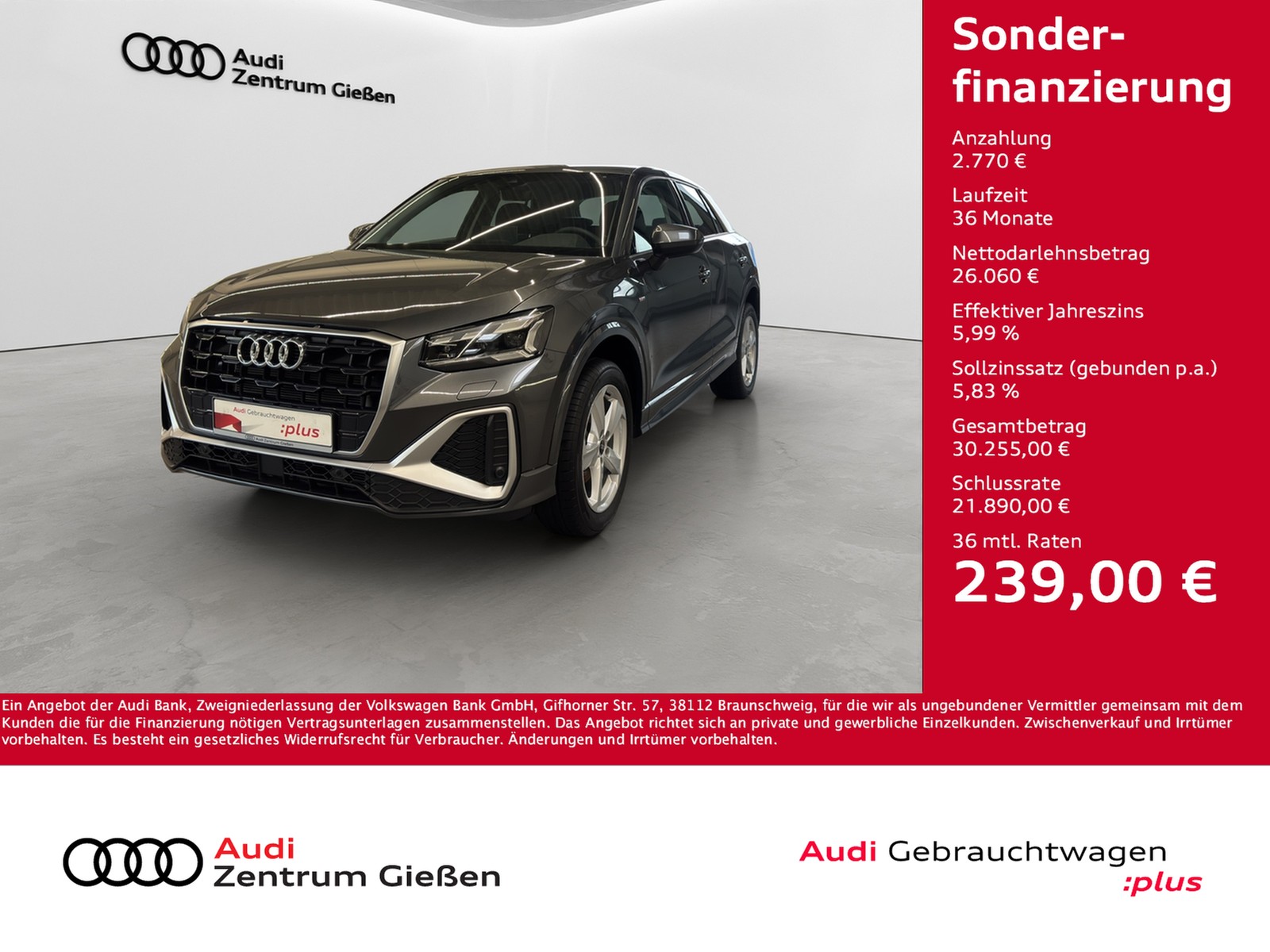 Q2 35 TFSI S line Matrix-LED Rückfahrkamera