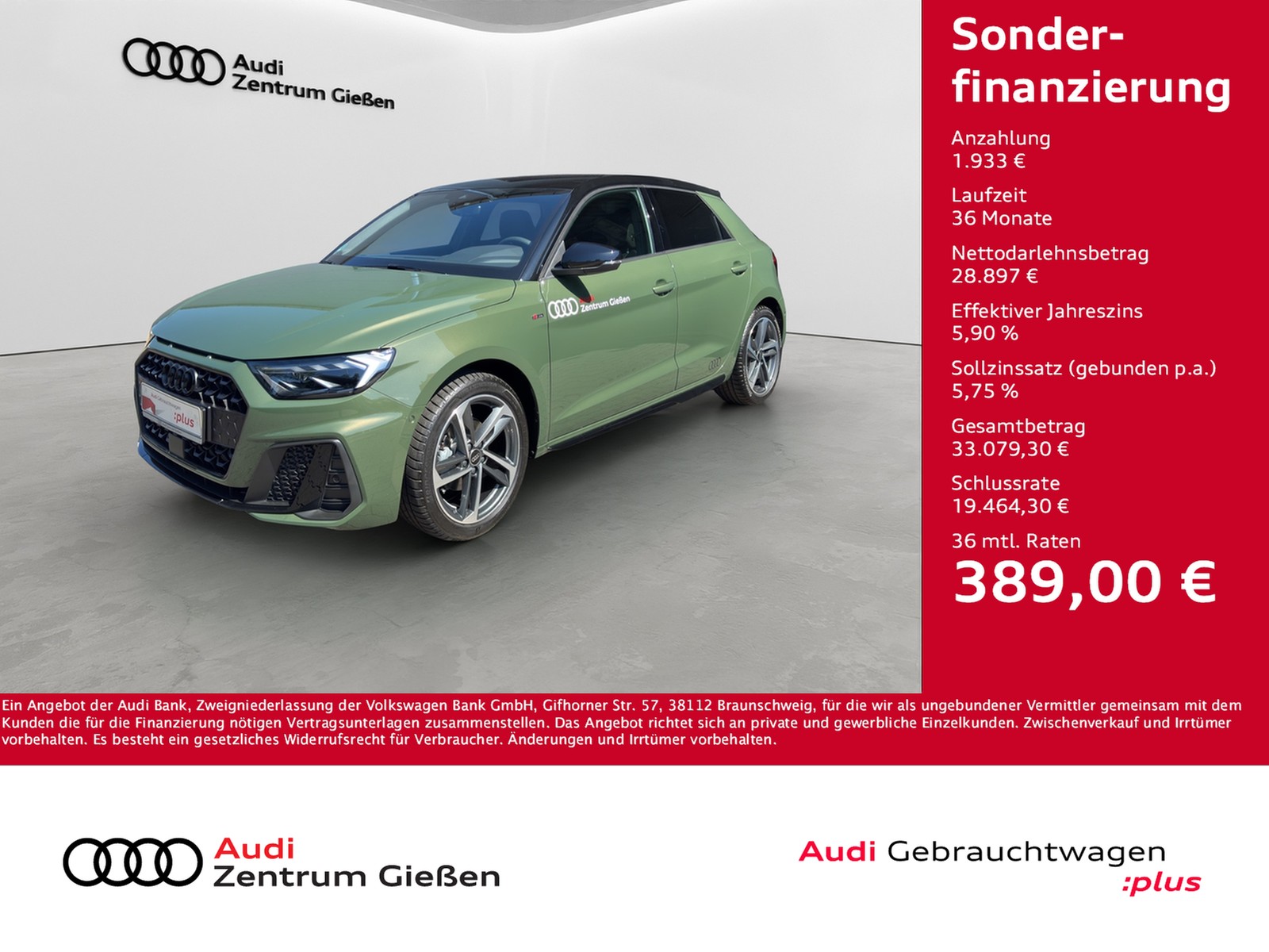 A1 Sportback 30 TFSI S-tronic S line Black LED