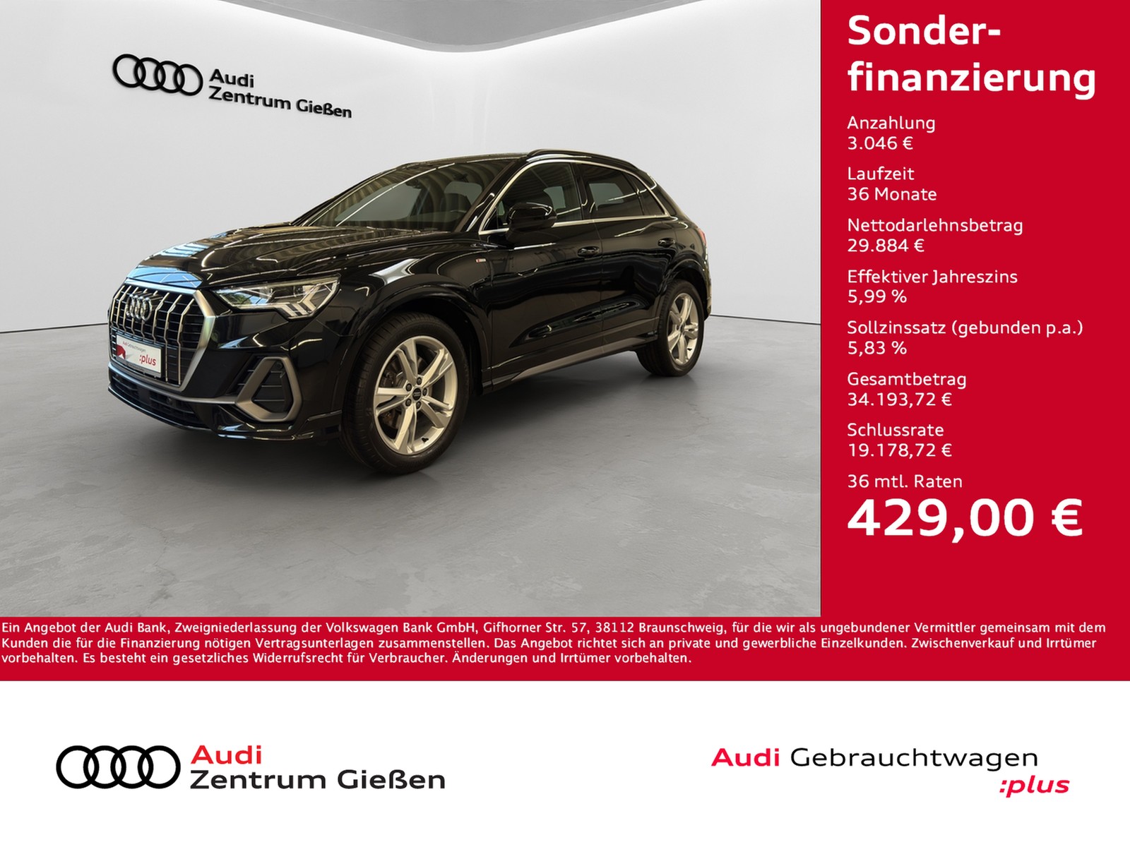 Q3 40 TDI quattro S line AHK 360°Kamera Standheizung LED Navi