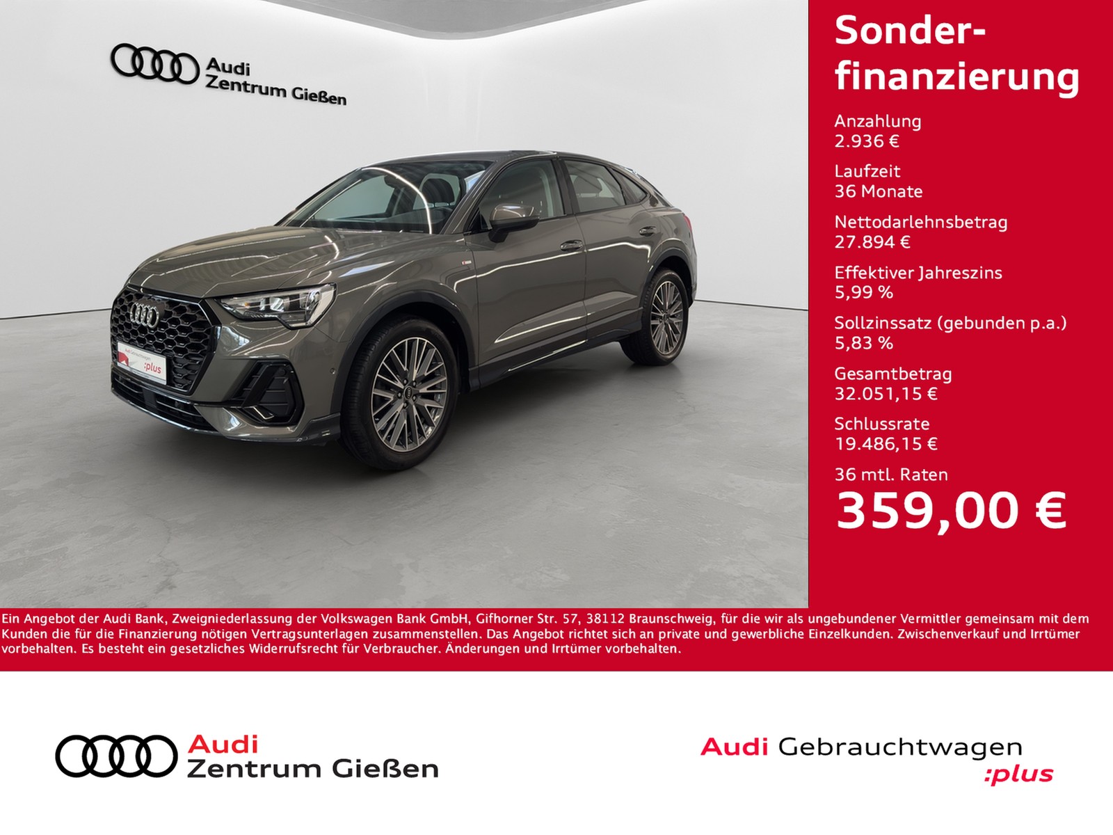 Q3 Sportback 35 TDI S line Black AHK Navi LED