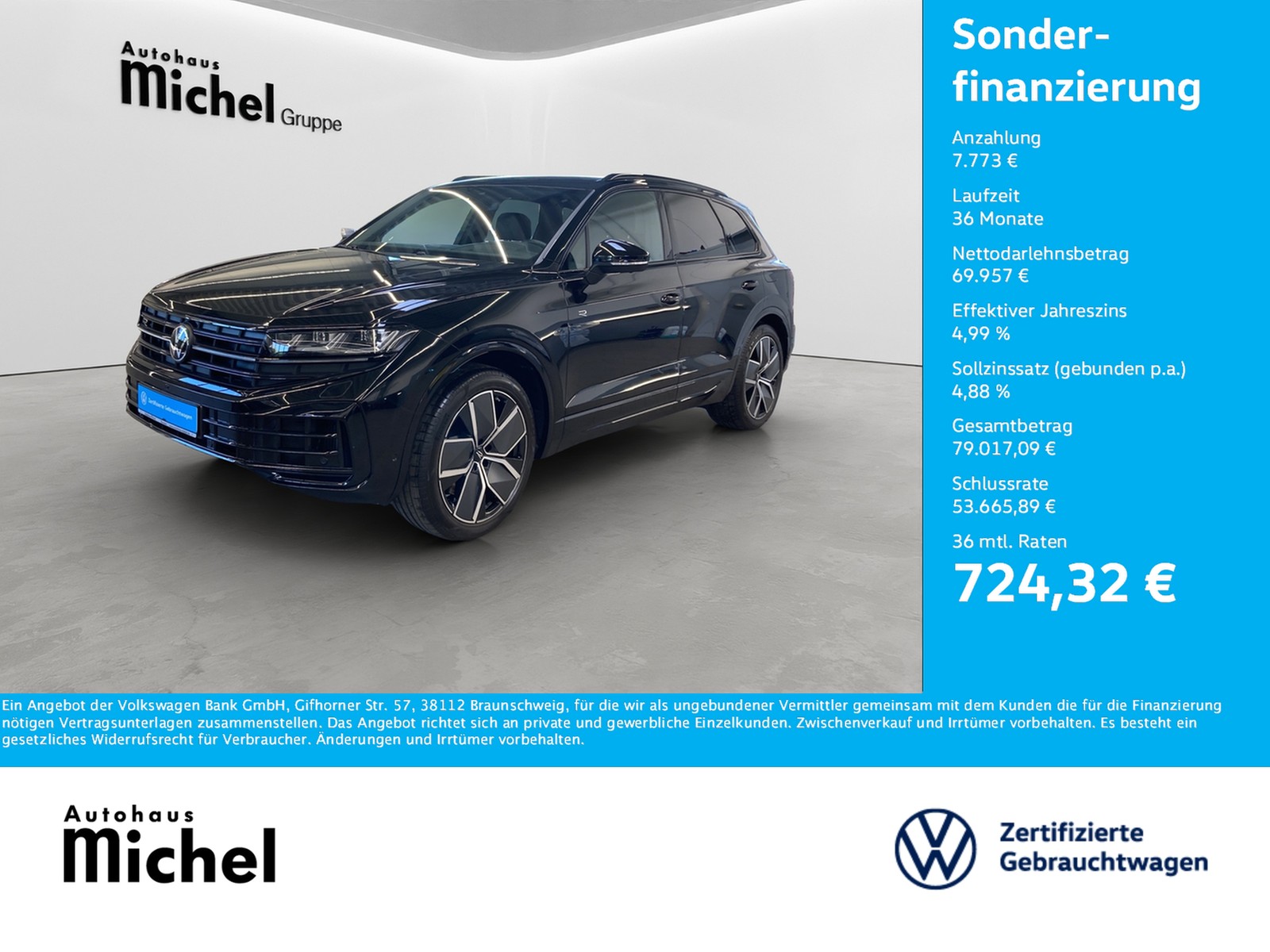 Touareg 3.0 TSI eHybrid 4M R Luftfederung, AHK, Sitzkli...