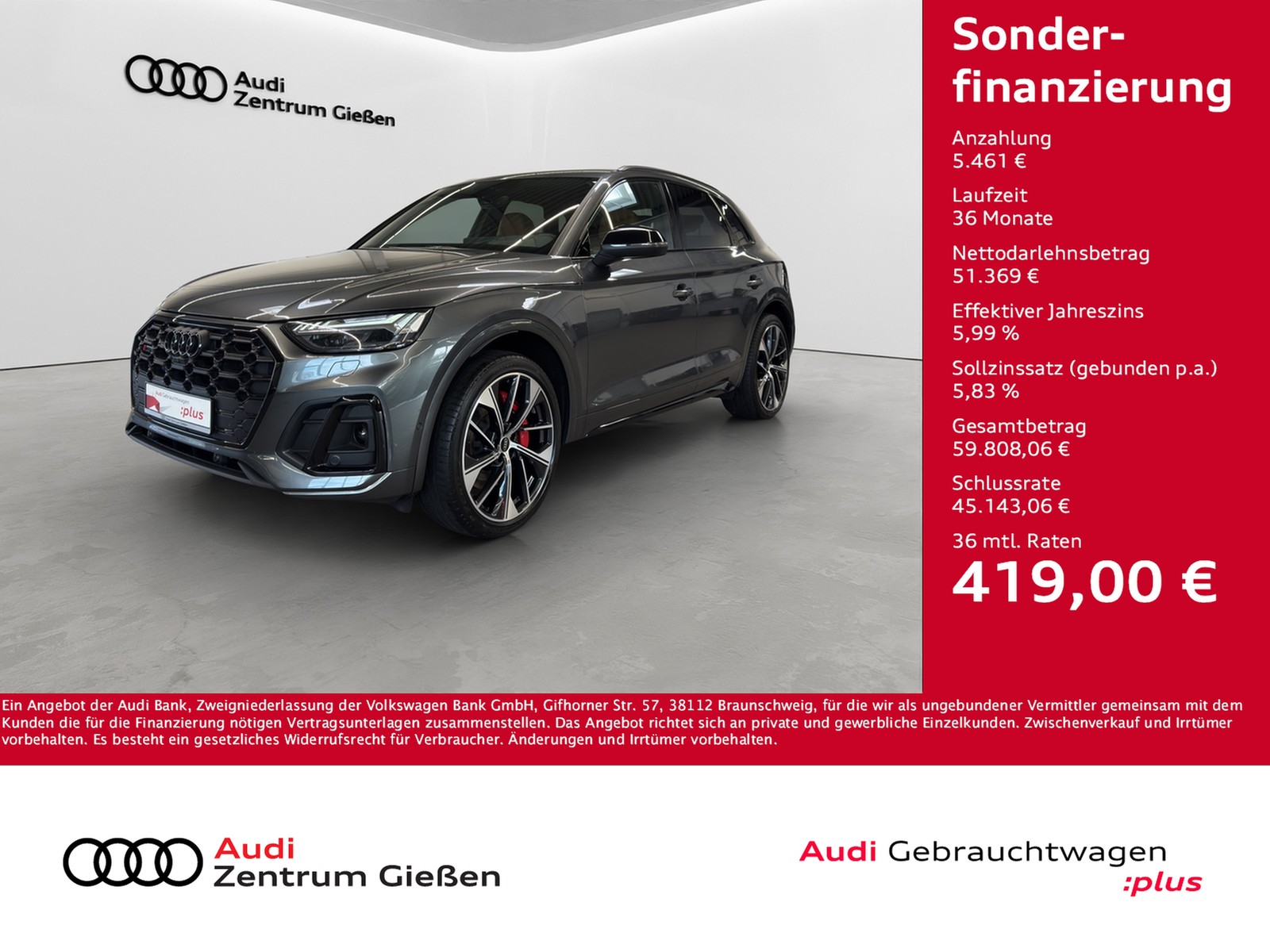 SQ5 TDI quattro Black HuD Matrix B&O AHK DESIGN-Paket
