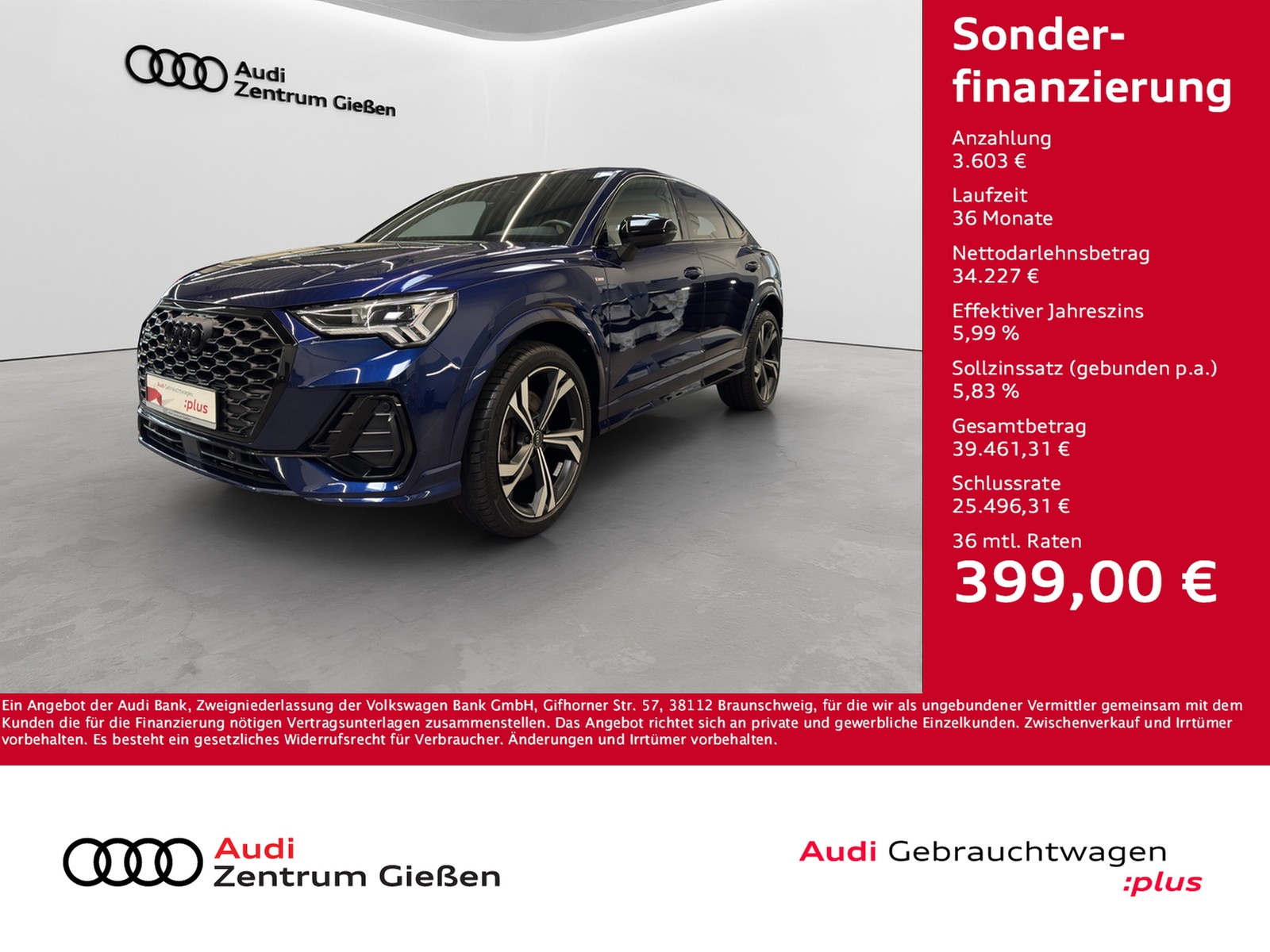 Q3 Sportback 40 TFSI quattro S line Black Kamera LED Navi