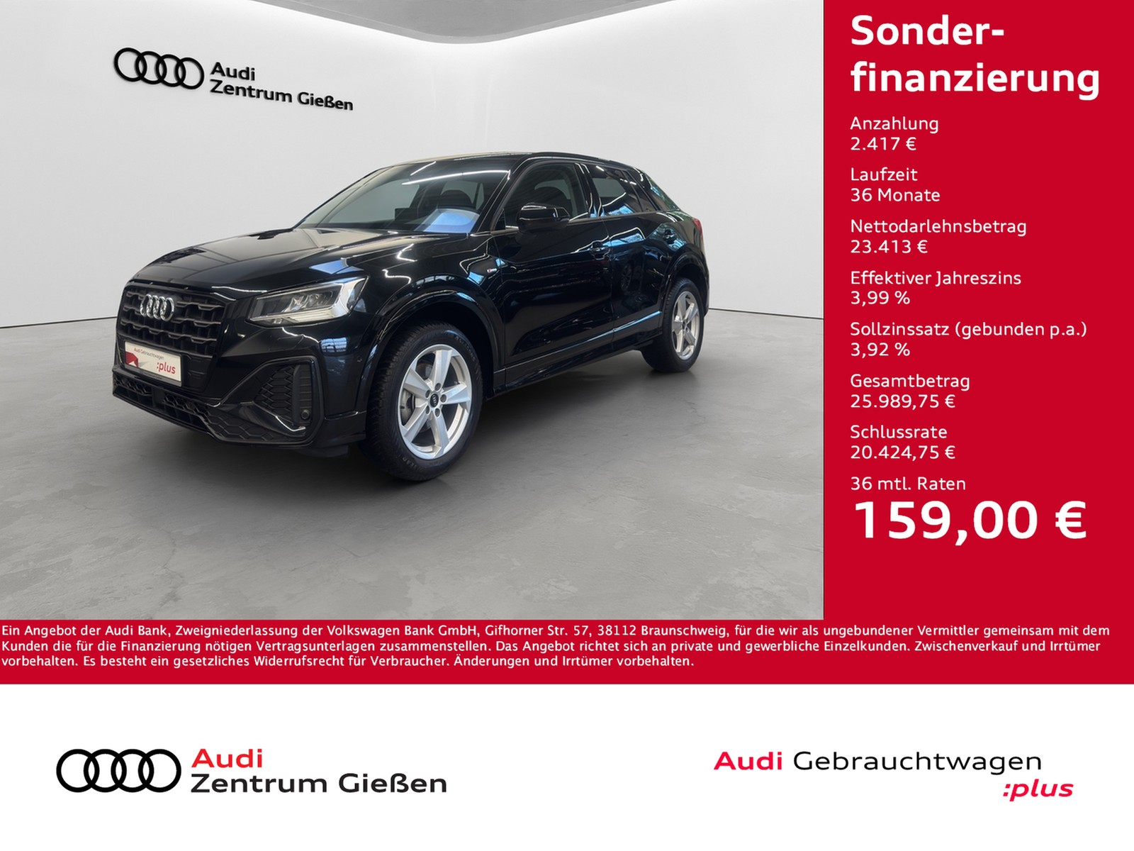 Q2 30 TFSI S line Black Kamera LED Navi