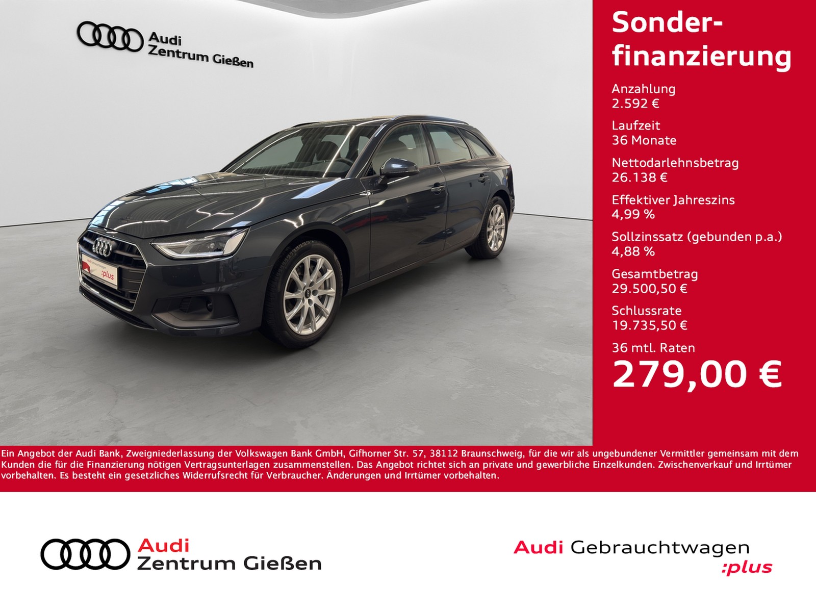 A4 Avant 40 TFSI basis Navi Buisnesspaket