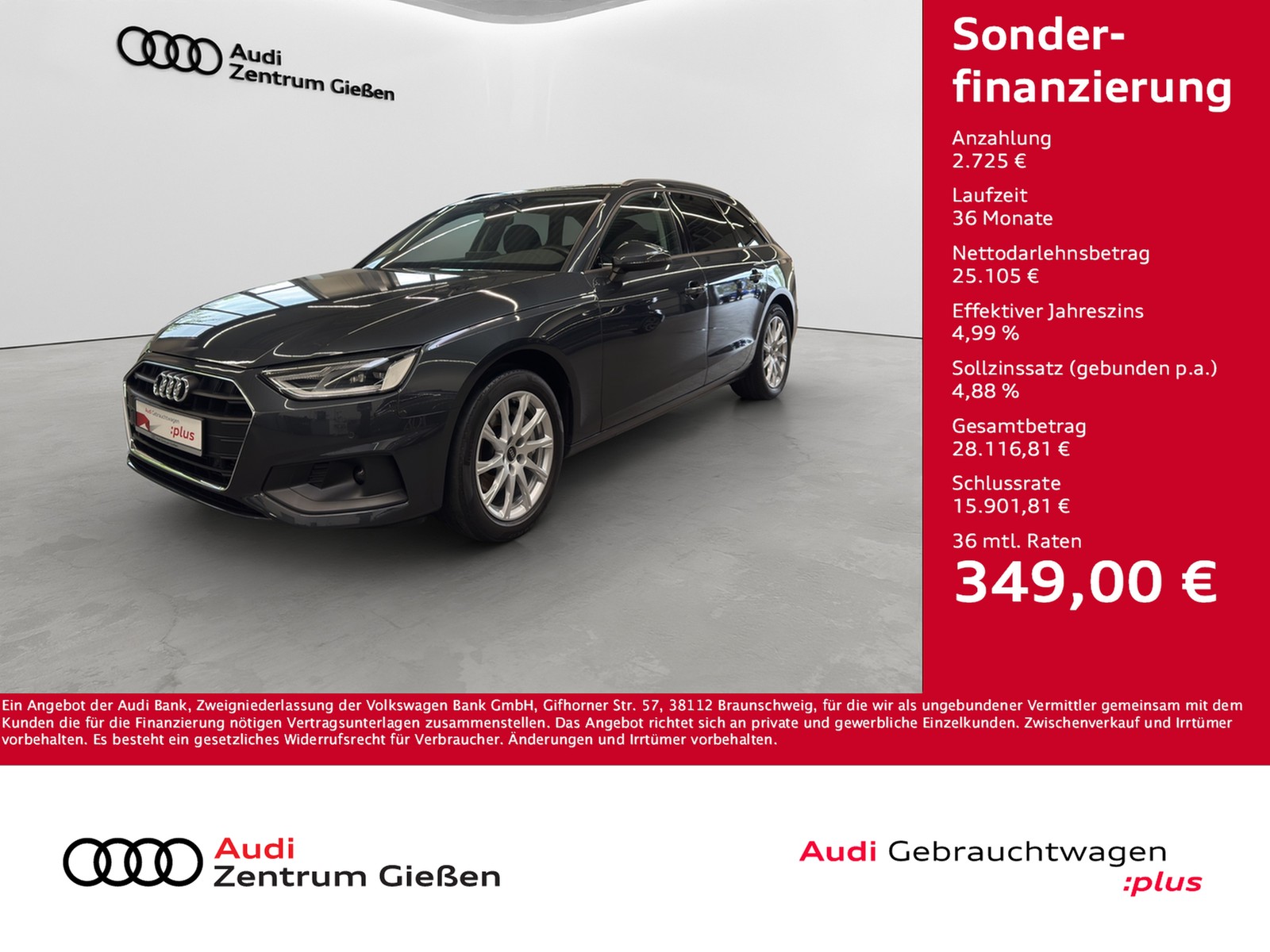 A4 Avant 40 TFSI quattro basis AHK Kamera Navi LED